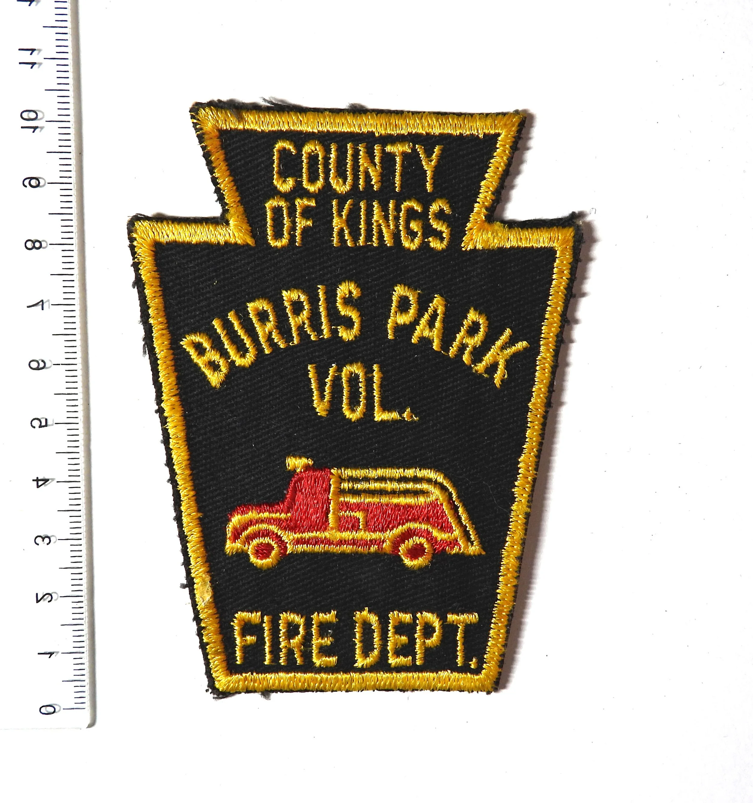 Kings County Burris Park Volunteer Fire Department Patch. California, USA.