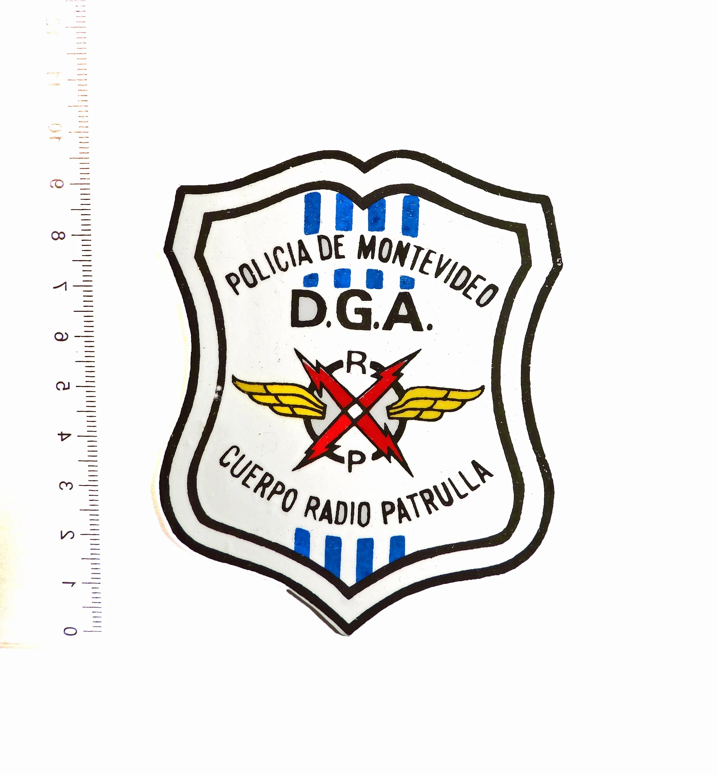 Montevideo Police Radio Patrol Corps Patch. Uruguay Police.