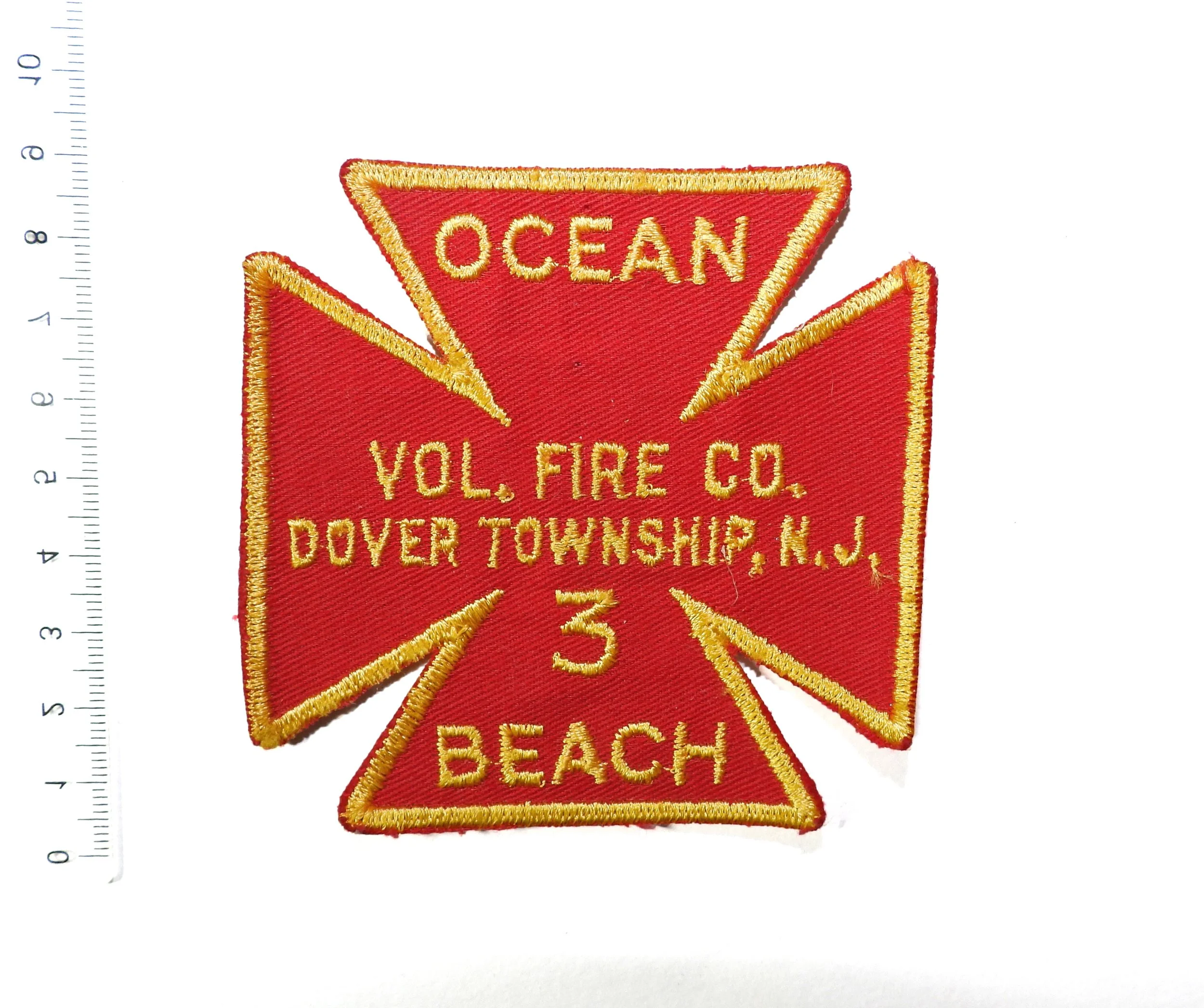 Ocean Beach Volunteer Fire Company 3 Dover Township Patch. New Jersey, USA.