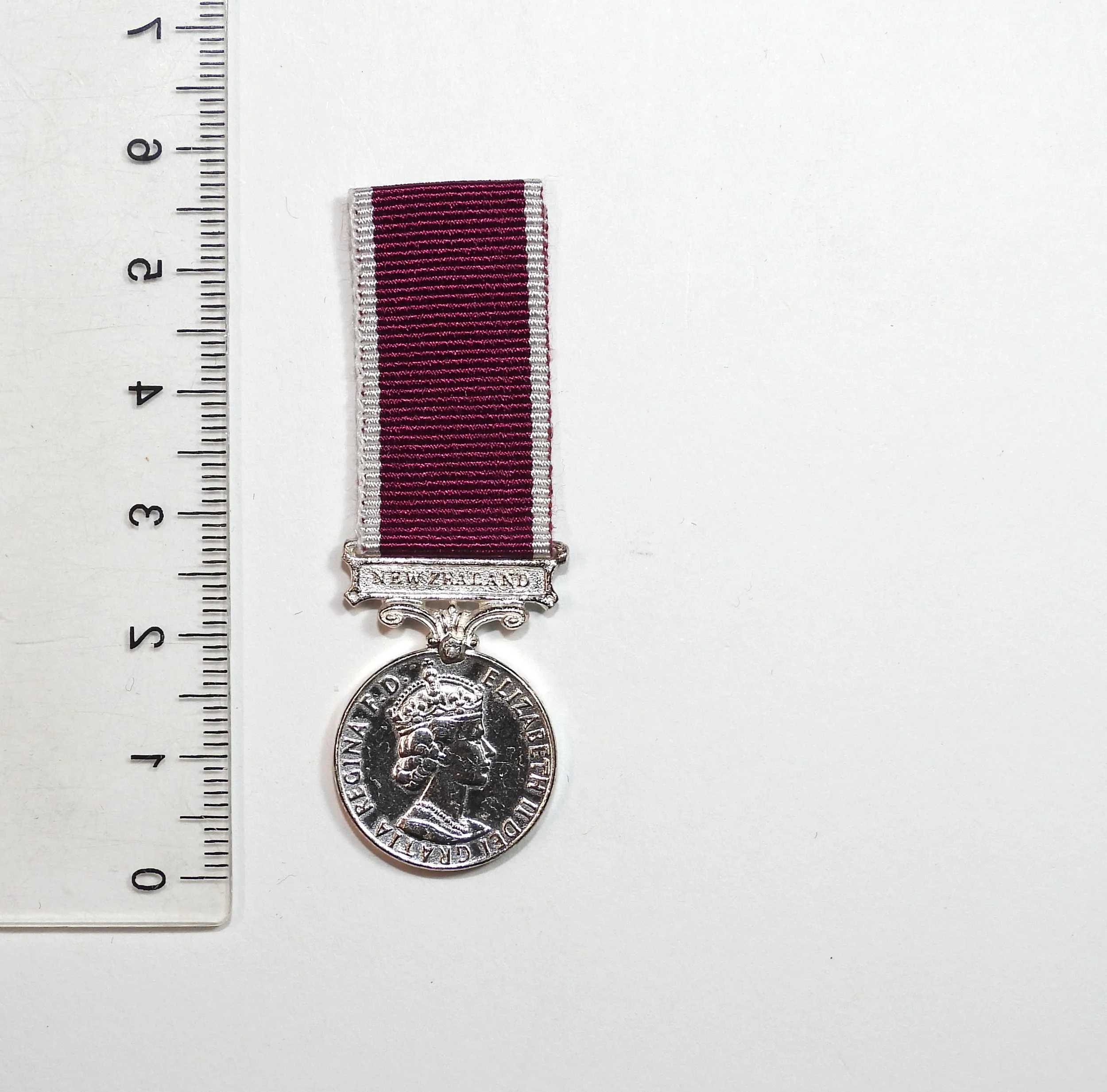New Zealand Army Long Service & Good Conduct miniature medal, 2nd issue.