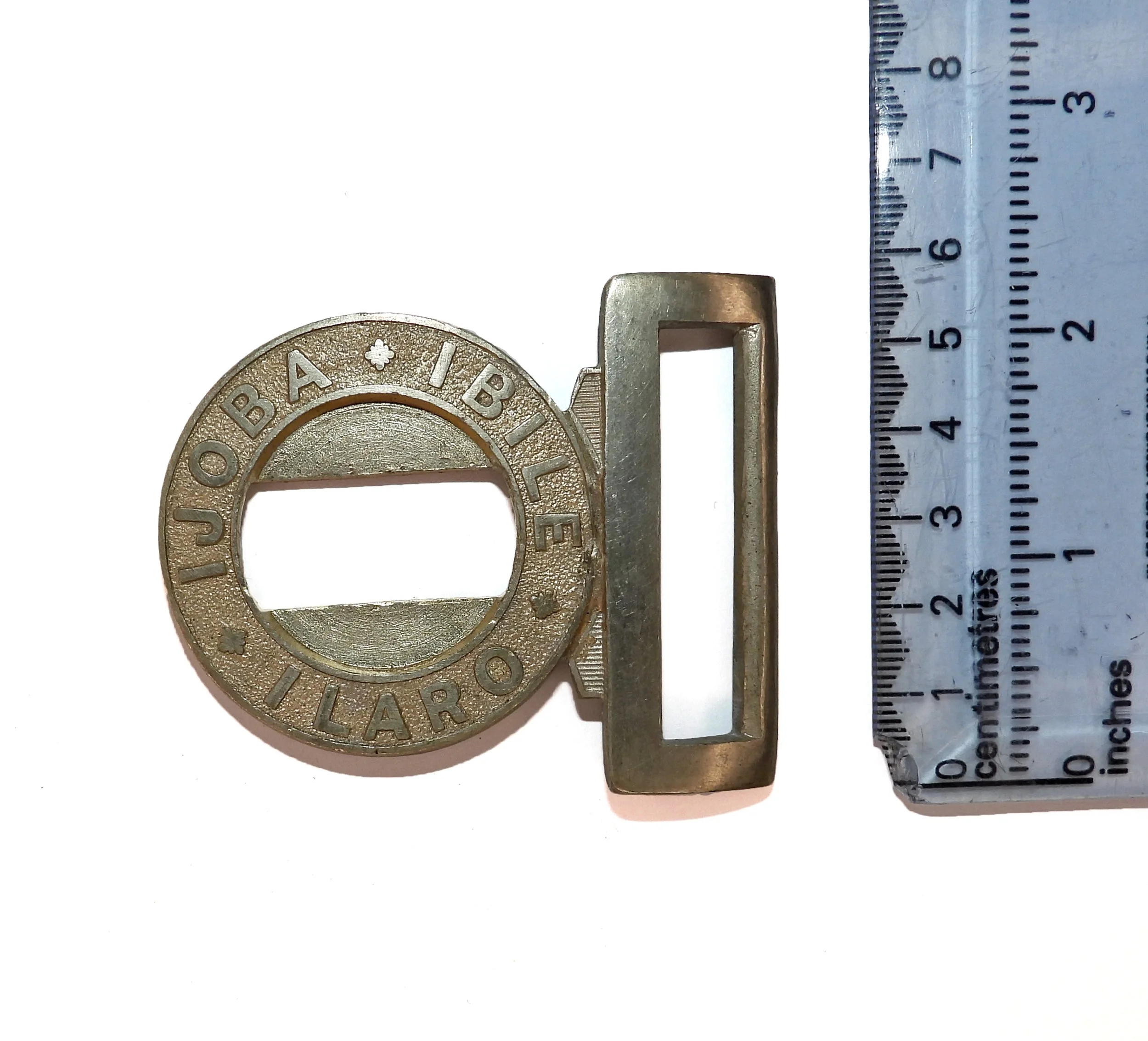 Ilaro Local Government Part Belt Buckle. Nigeria.