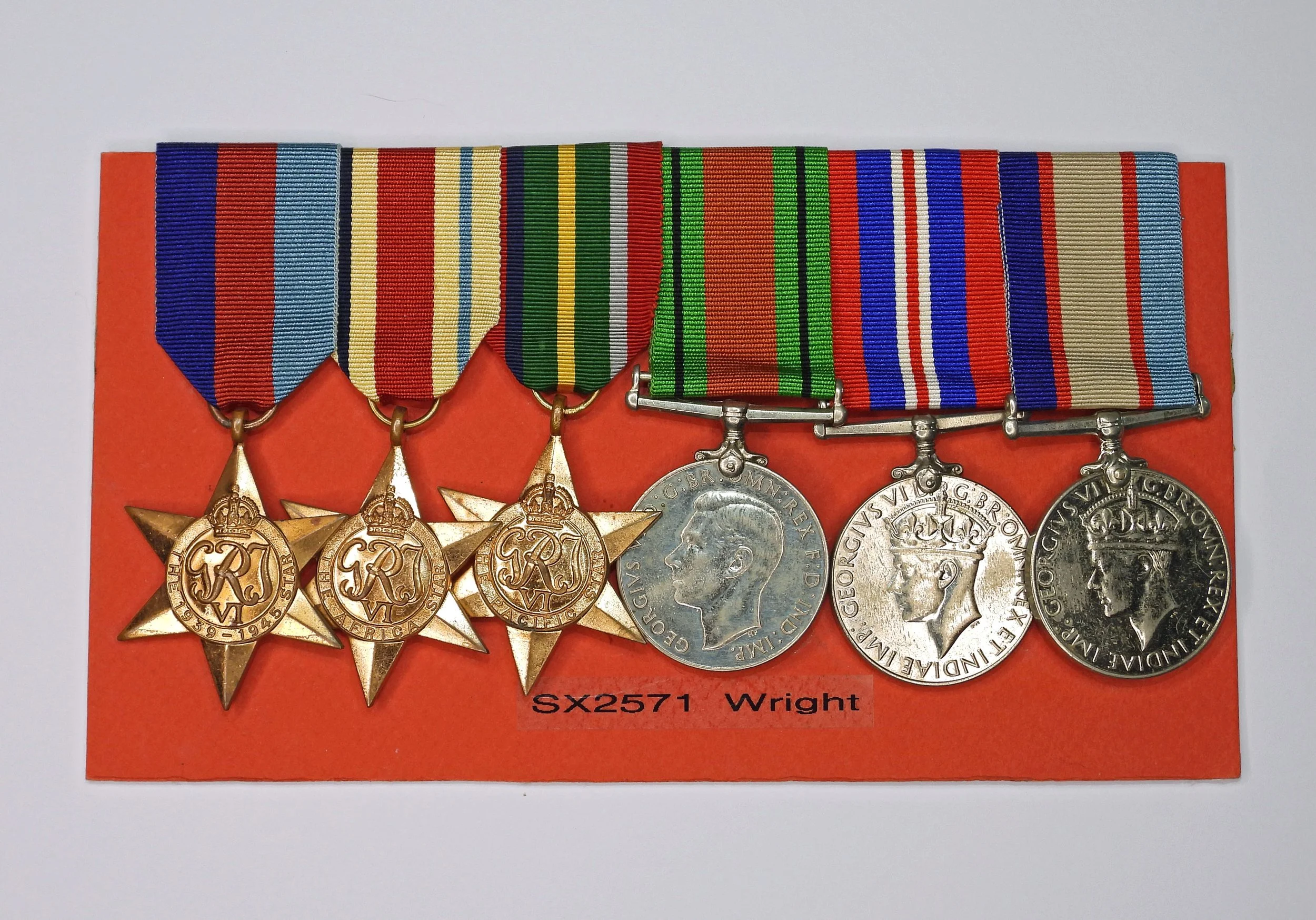 Australian World War Two (WW2) Six Medals Grouping to Pvt. B.T. Wright, SX2571, 2/10th Battalion, A.I.F.