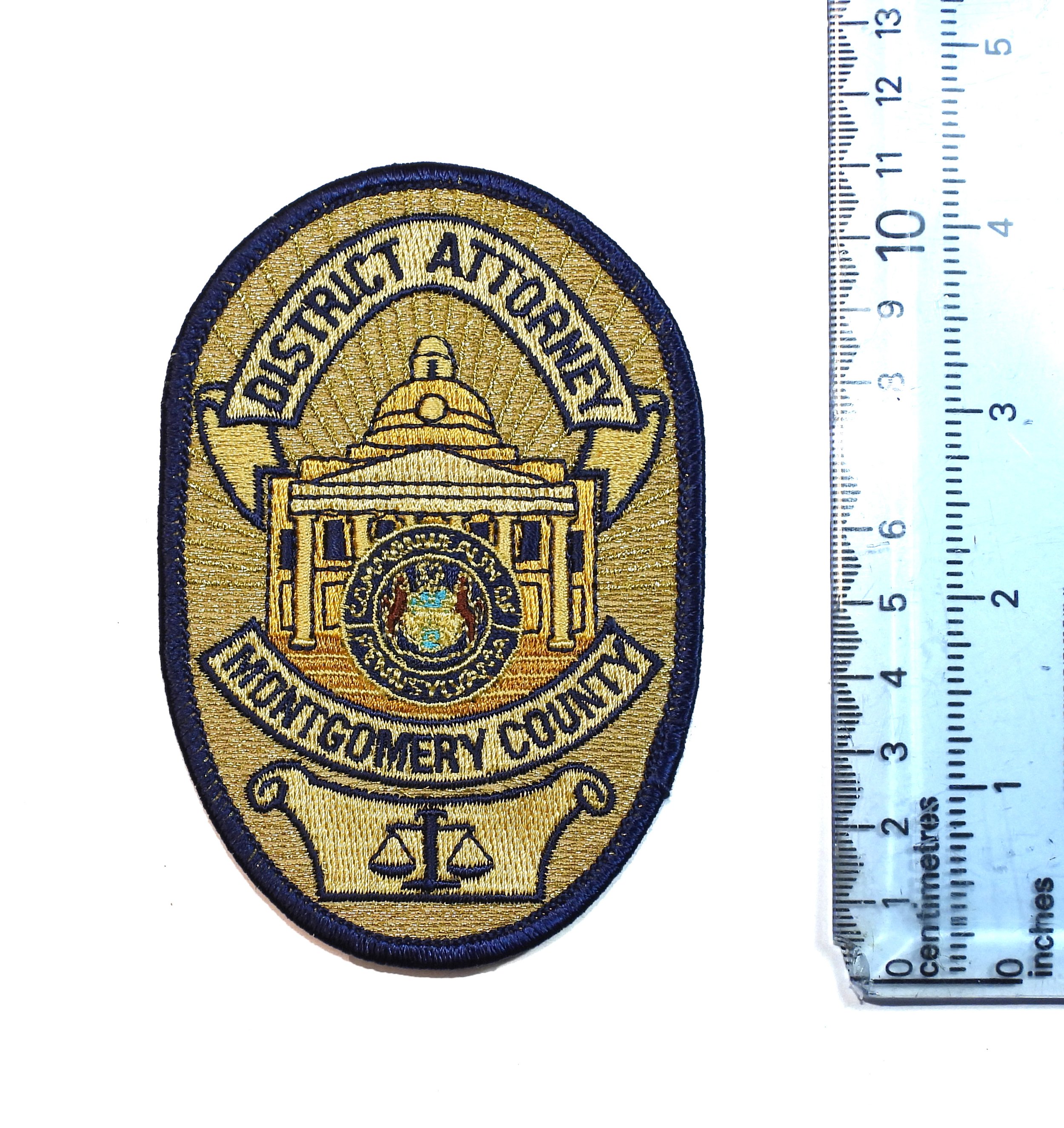 District Attorney Montgomery County Shield Patch. United States.
