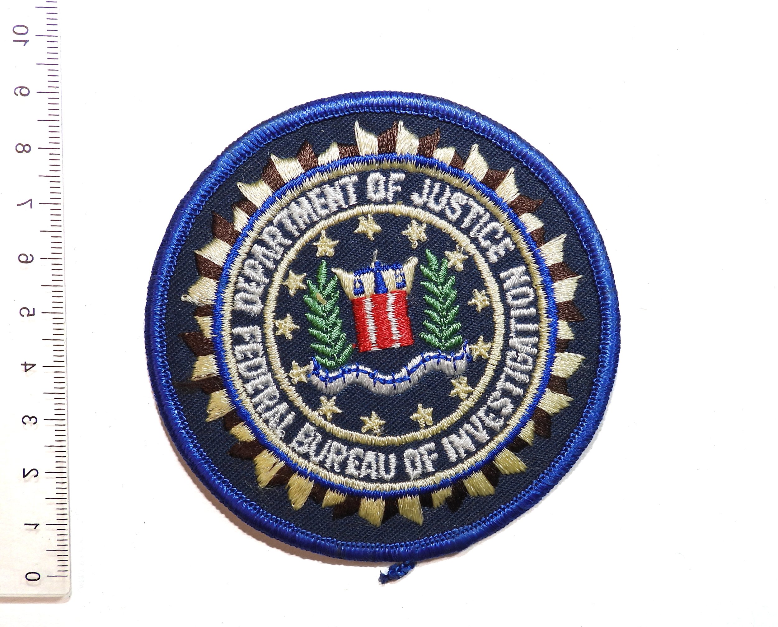 Department of Justice Federal Bureau of Investigations (FBI) Patch. United States.