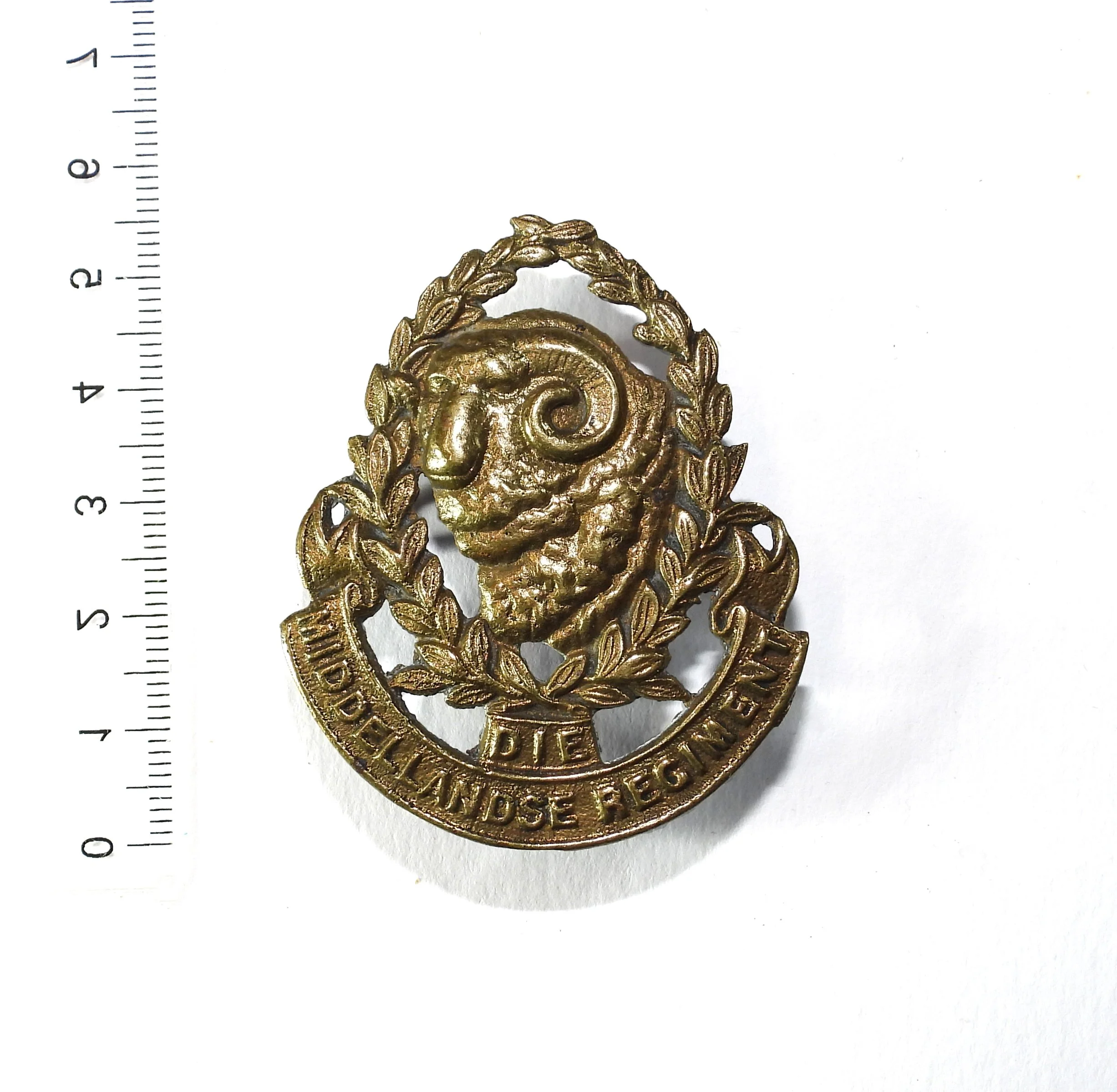Middellandse Regiment Cap Badge. South Africa.