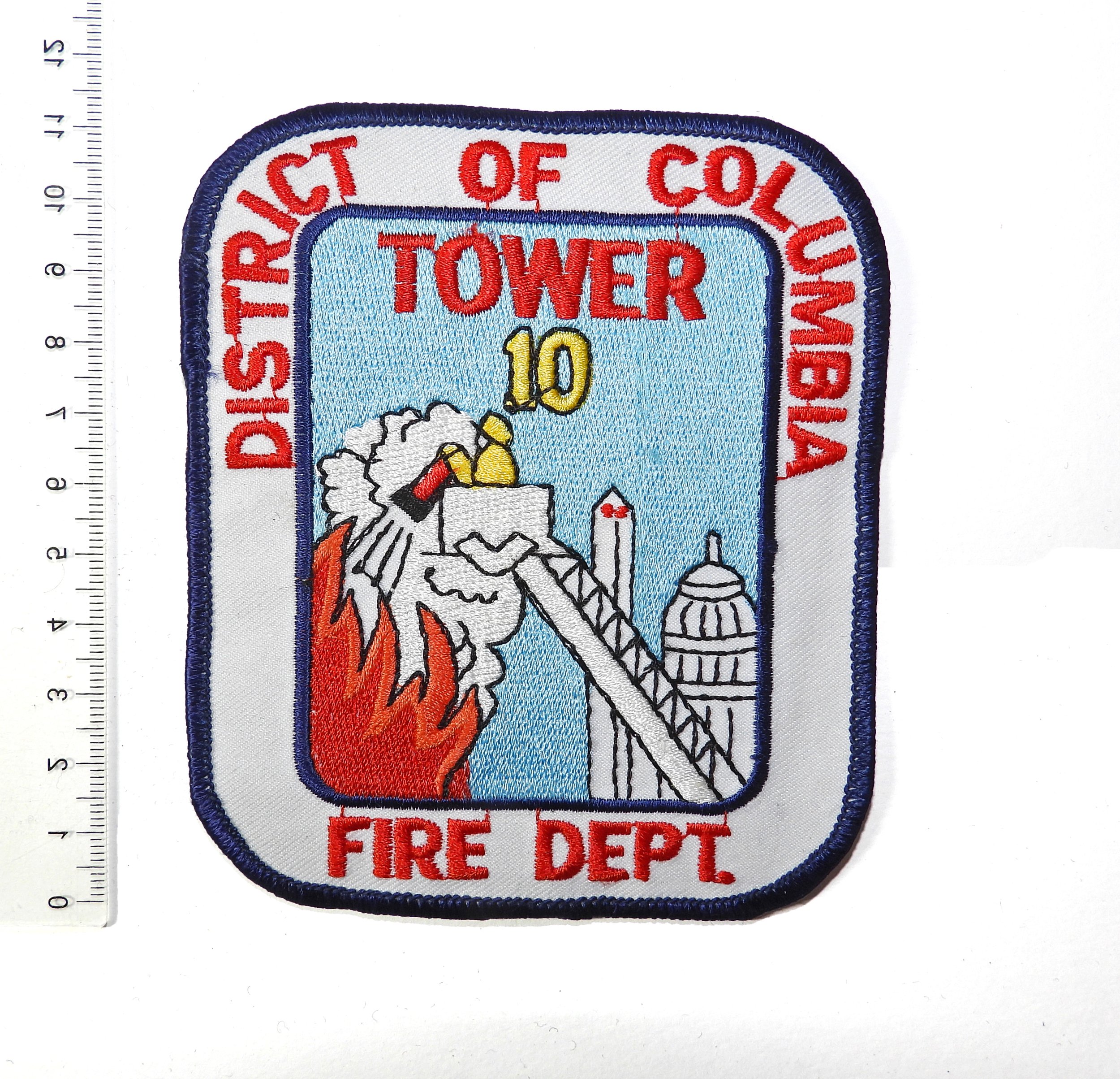 District of Columbia Fire Department Tower 10 Patch. District of Columbia, USA.