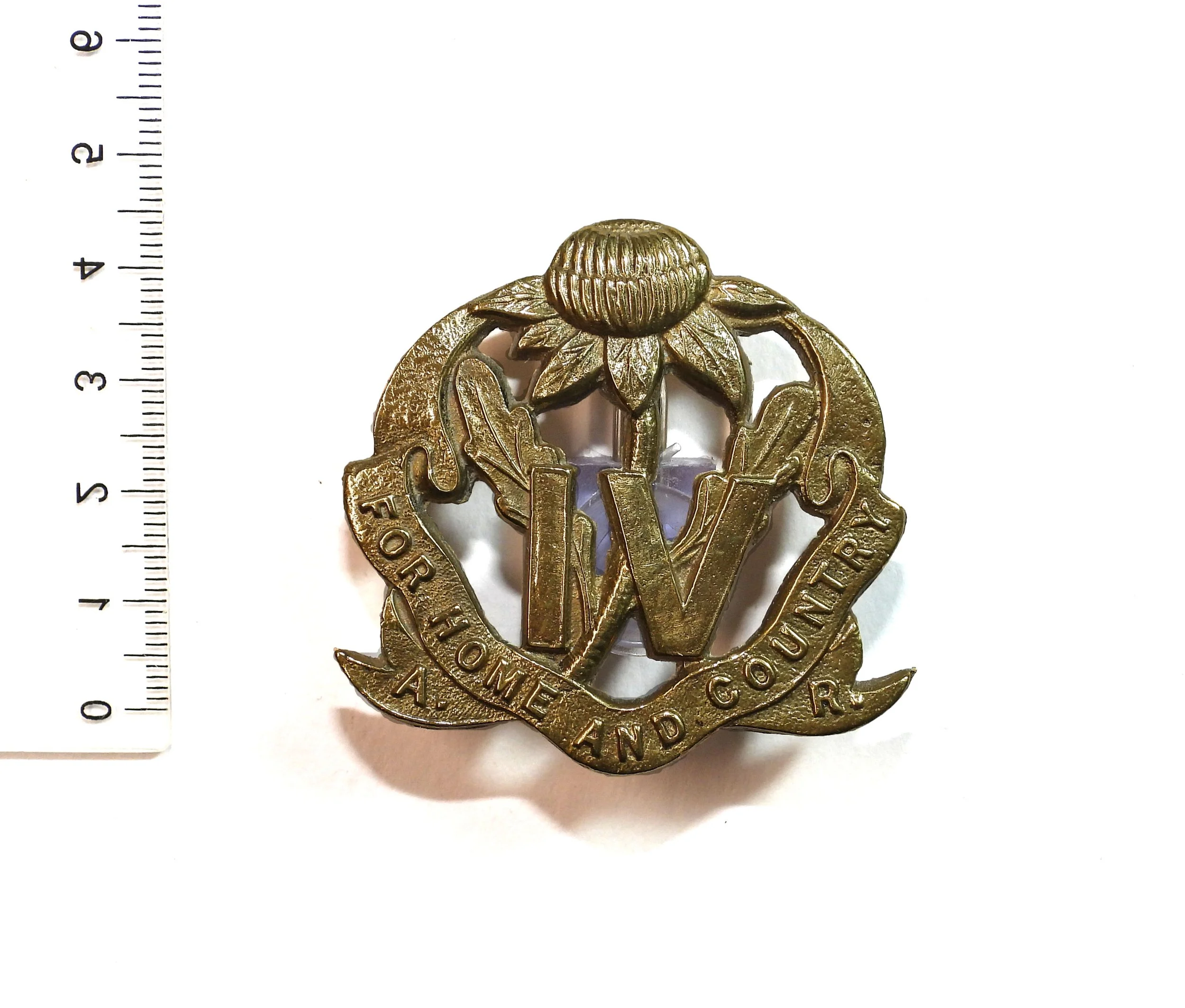 4th Battalion (The Australian Rifles) Reproduced Cap Badge. Australia.