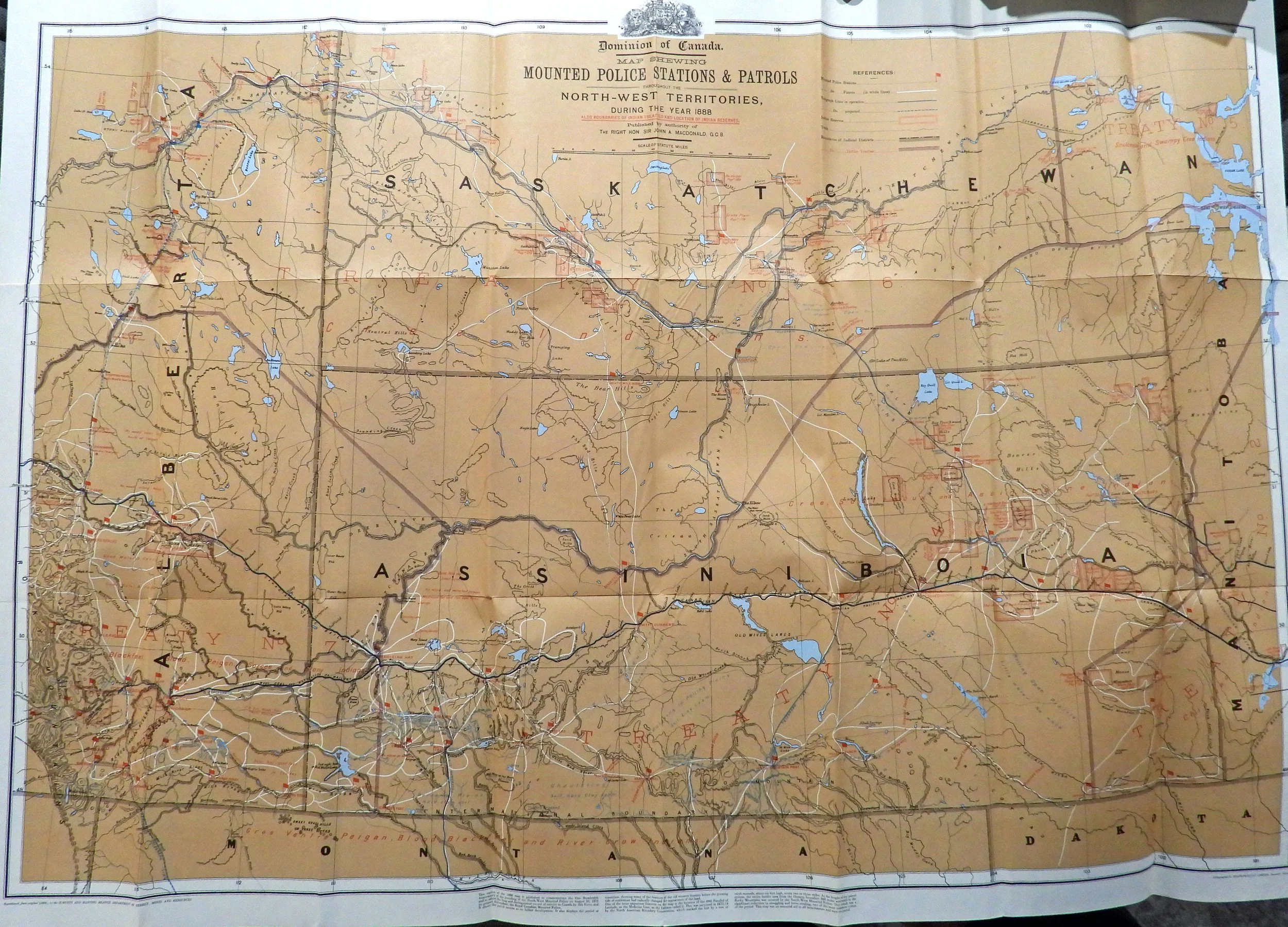 Canadian North West Mounted Police Commemorative Map. — Outpost9 ...