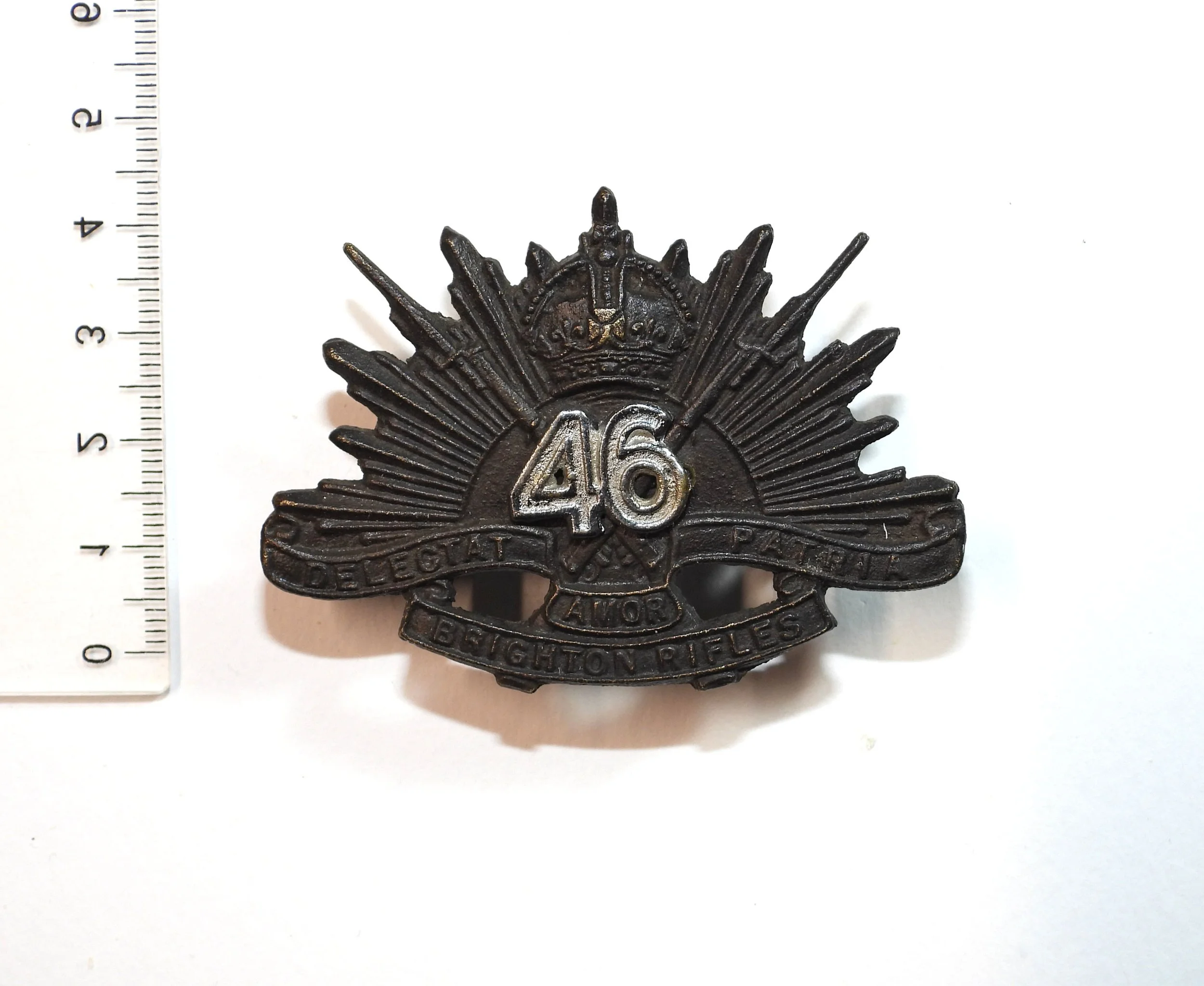 46th Battalion (Brighton Rifles) Reproduced Cap Badge. Australia.