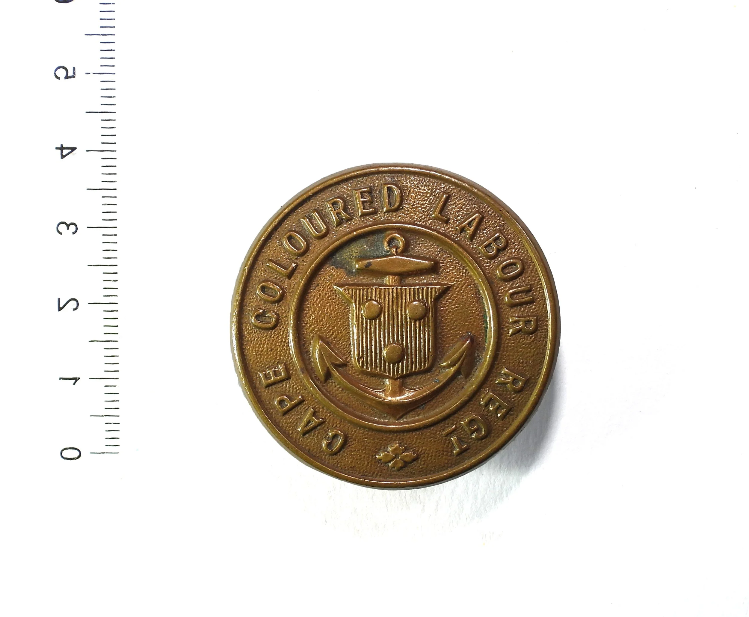 Cape Coloured Labour Regiment Cap Badge. South Africa, WW1.