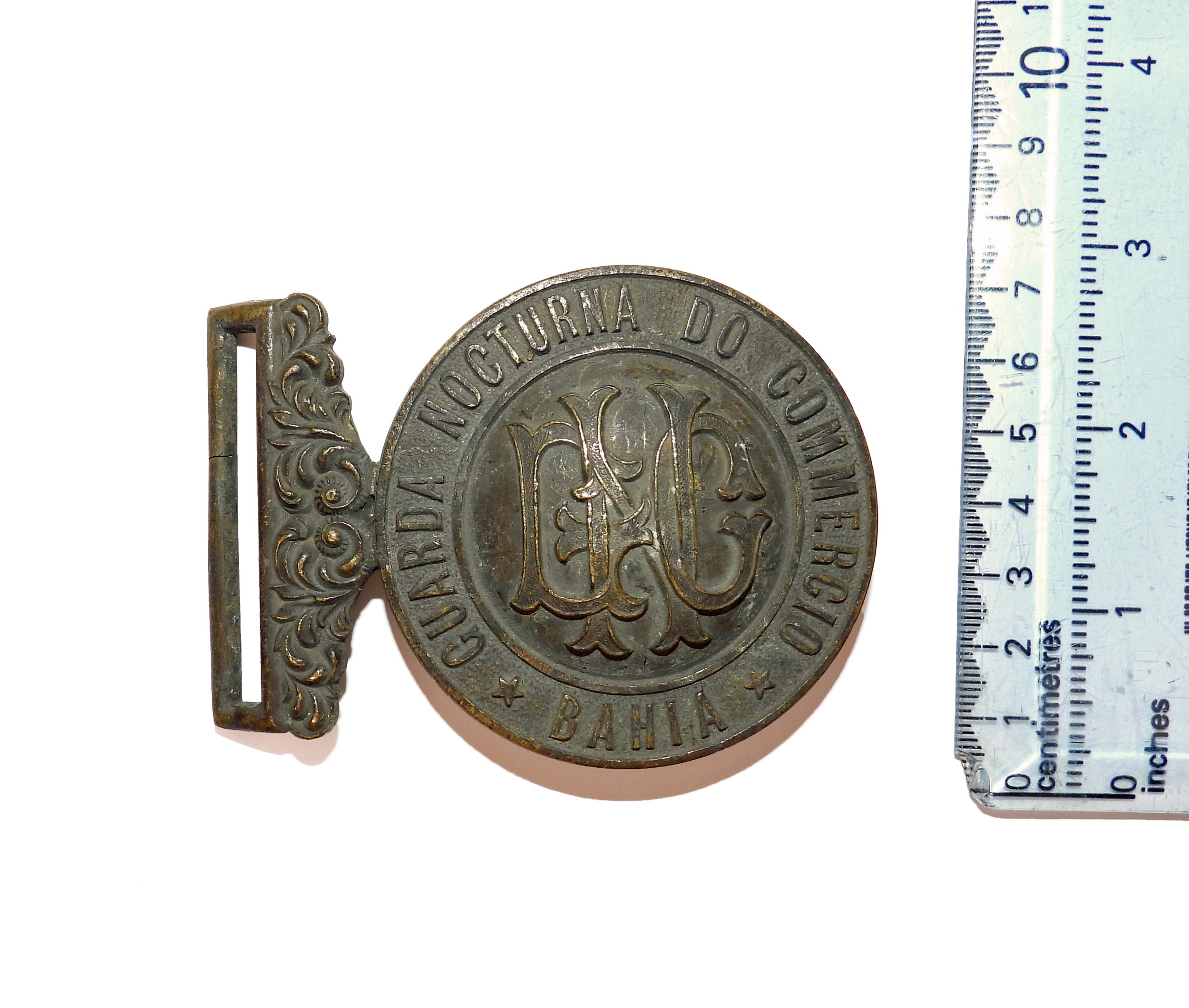 Bahia Business Night Watchman Belt Buckle. Brazil.