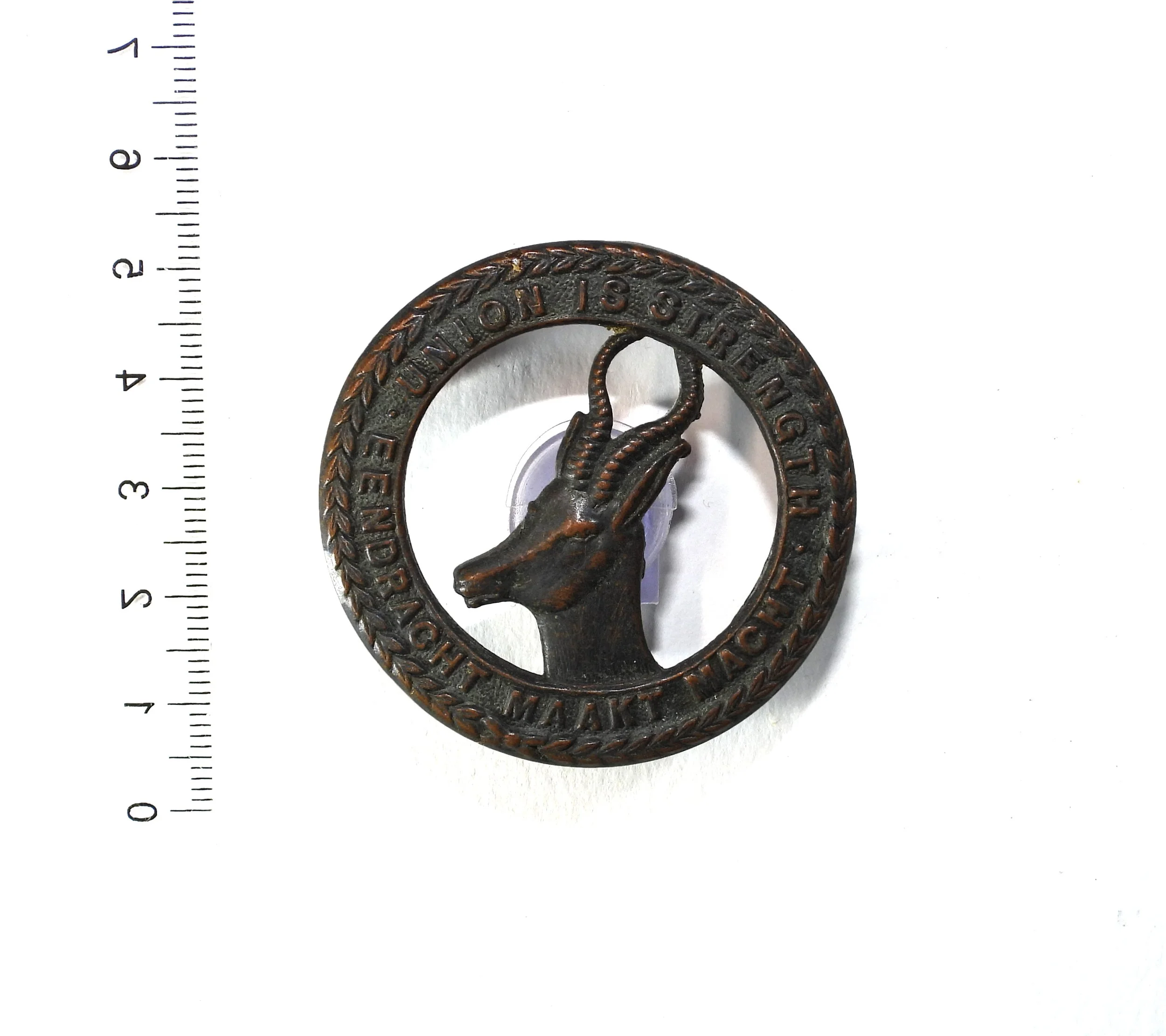 Union of South Africa Defence Force General Service Cap Badge. South Africa, WW1.