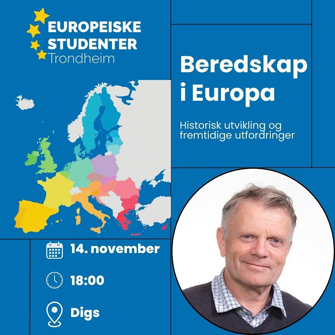 P&aring; torsdag skjer det! 

Europeisk beredskap har aldri v&aelig;rt viktigere enn n&aring;, USA valget var et slag i magen for alle europeere. Hvordan har vi som kontinent klart oss og kommer til &aring; klare oss? 
Bli med p&aring; foredrag om Be