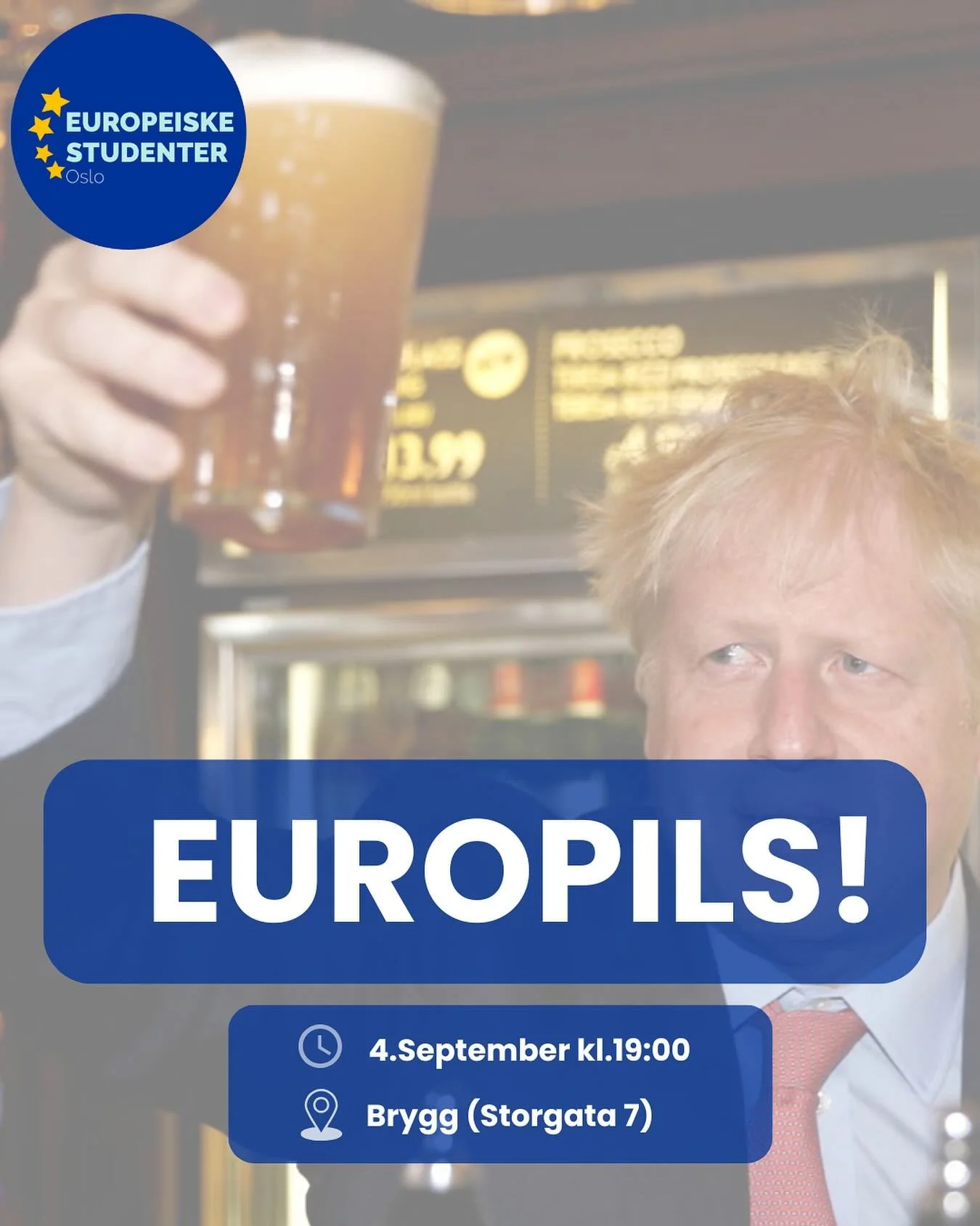 Velkommen til h&oslash;stens f&oslash;rste europils med Europeiske Studenter Oslo! 🍻 Dette er en uformell samling hvor man kan bli kjent med folka og foreningen over en &oslash;l. Ta med noen du kjenner og bli med!

Vi m&oslash;tes p&aring; Brygg (S