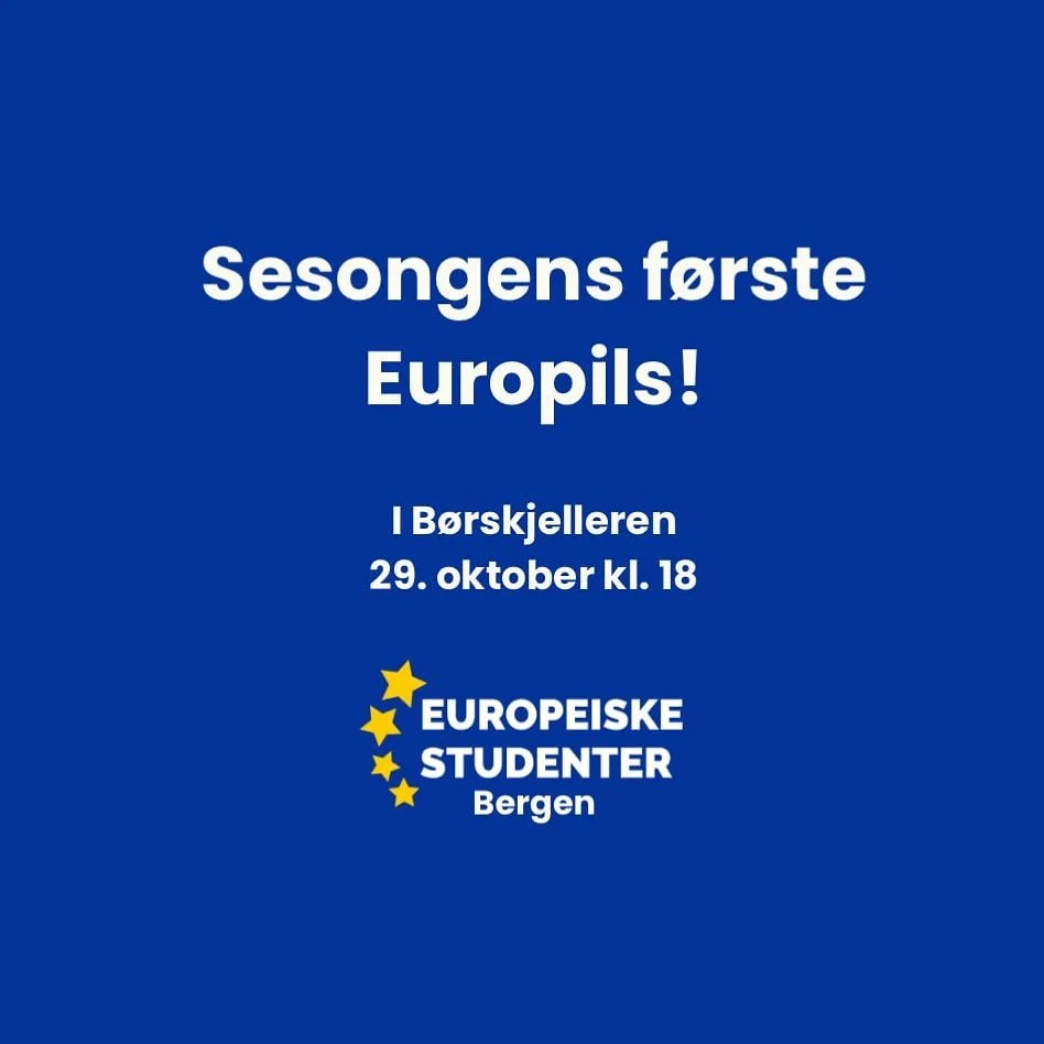 (English down below) 

Kom p&aring; sesongens f&oslash;rste Europils med ESB! F&oslash;rste runde er p&aring; oss🍻 Hvor? B&oslash;rskjelleren. N&aring;r? Onsdag 29. oktober kl.18. Vi gleder oss til &aring; kjent med dere! 

Join us for this season&r