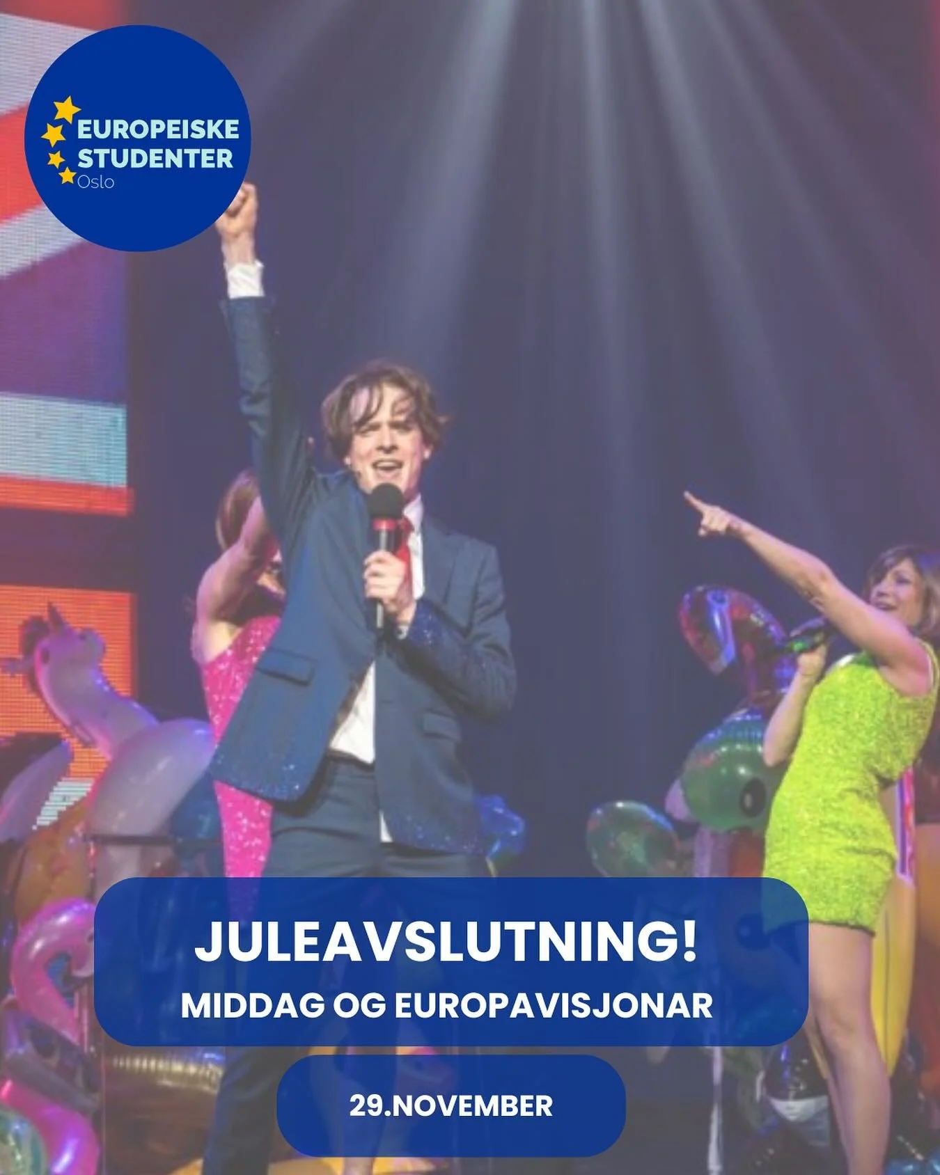 Europeiske studenter Oslo inviterer til juleavslutning den 29.november! 🎅🏻

Vi spiser f&oslash;rst middag ute p&aring; en restaurant i Oslo rundt kl.15:00. Vi gir beskjed fortl&oslash;pende om hvilken restaurant. Etter dette drar vi p&aring; Europa