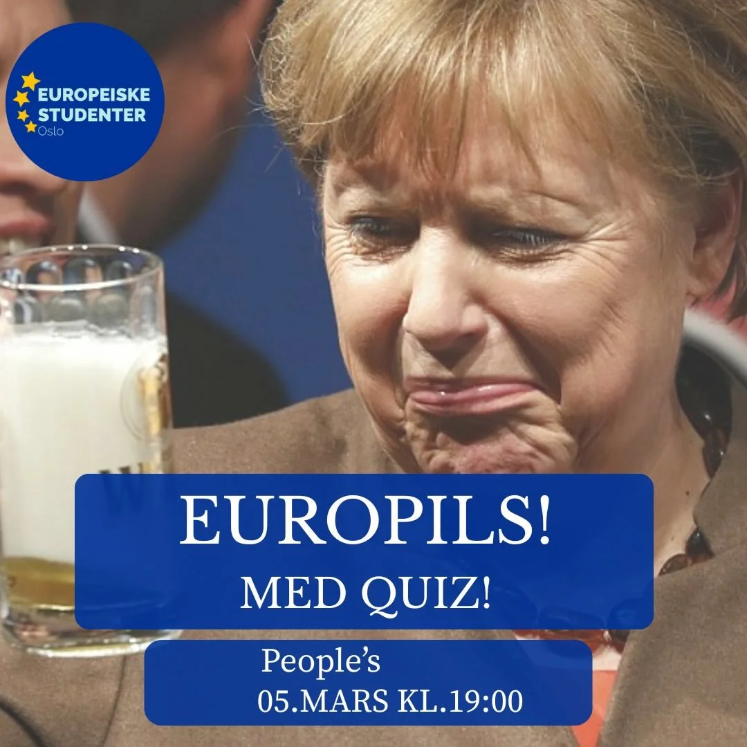 Tid for enda en europils!😍 Denne gangen kj&oslash;rer vi p&aring; med en quiz, laget av v&aring;r egen quizmaster. Vi m&oslash;tes p&aring; People&rsquo;s klokka 19:00! Be there or be square.

&mdash;&mdash;&mdash;&mdash;&mdash;&mdash;&mdash;&mdash;