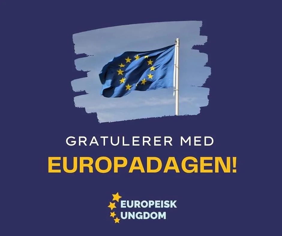 Vi i Rogaland Europeisk Ungdom &oslash;nsker &aring; gratulere alle med Europadagen🇪🇺🇪🇺