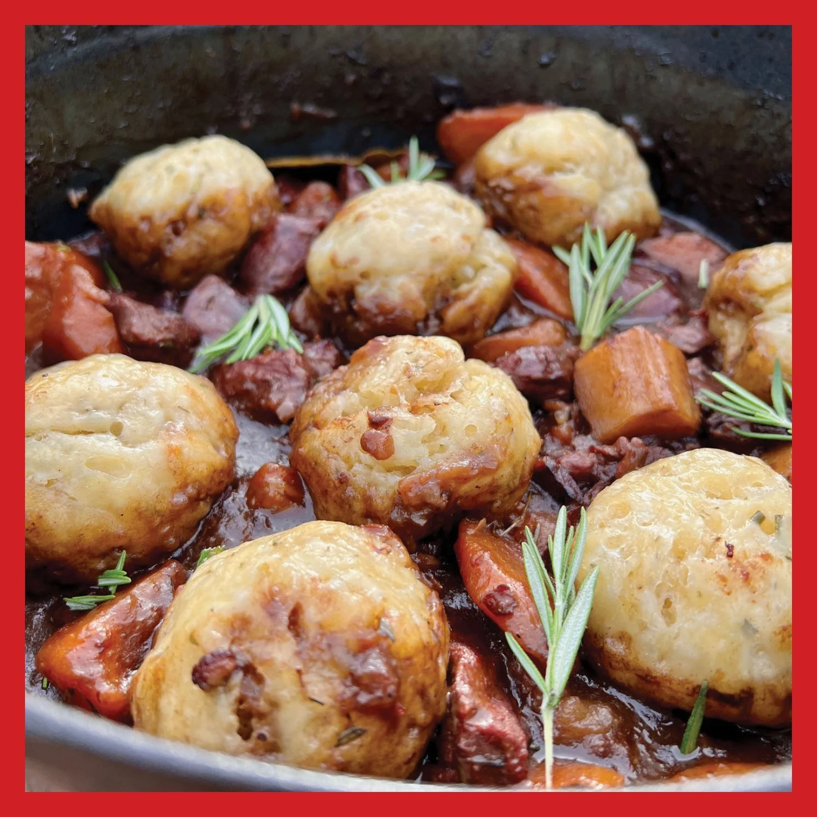 Smoked venison stew with rosemary dumplings — BBQ Magazine