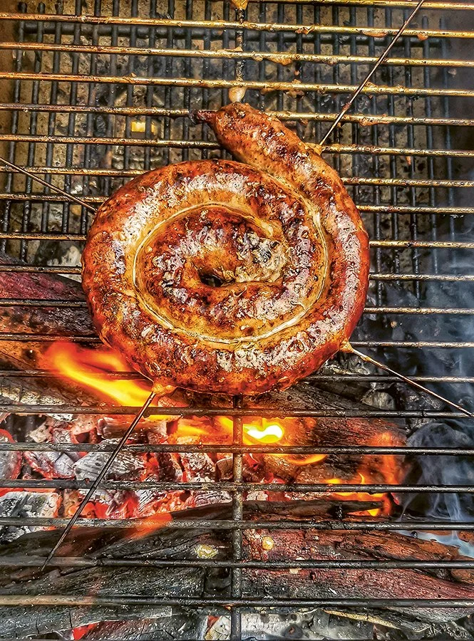 Boerewors, cheese and chutney