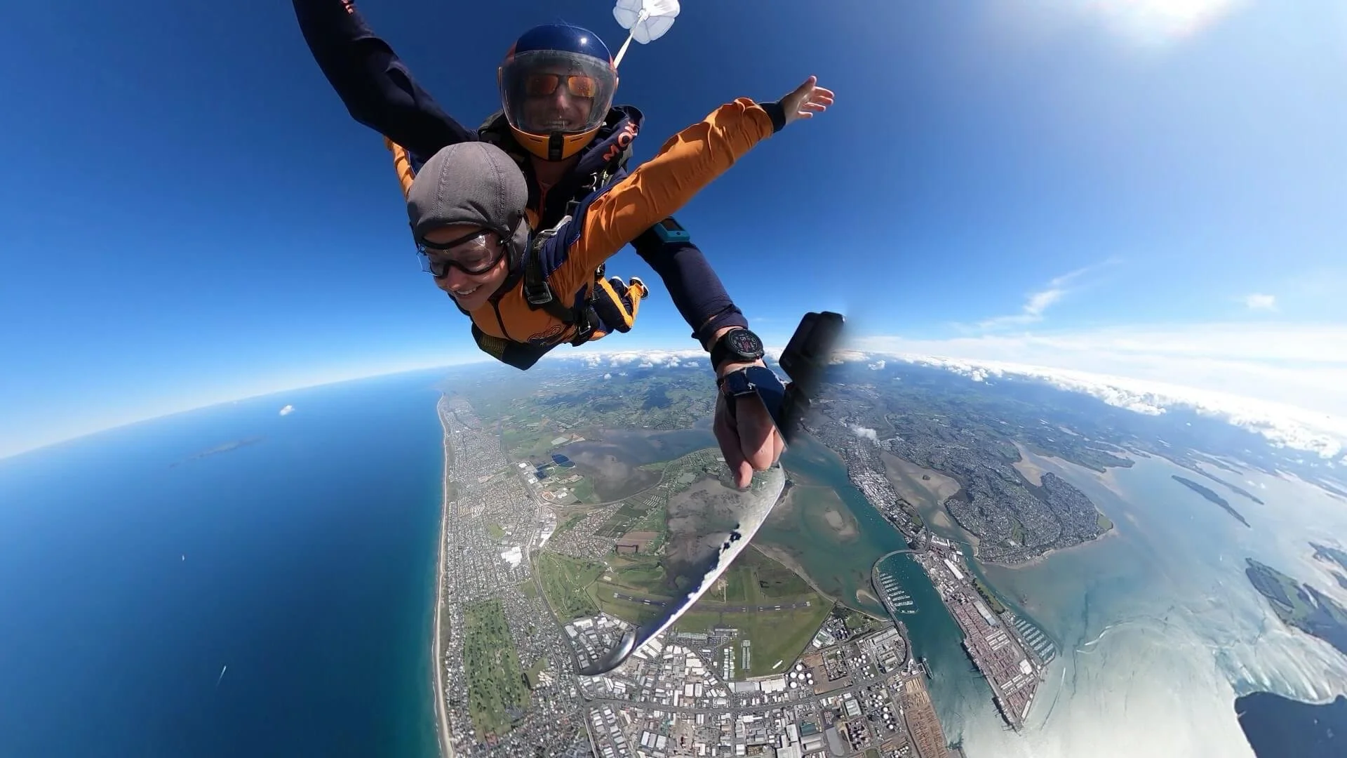 Fallschirmsprung auf der Nordinsel Neuseelands