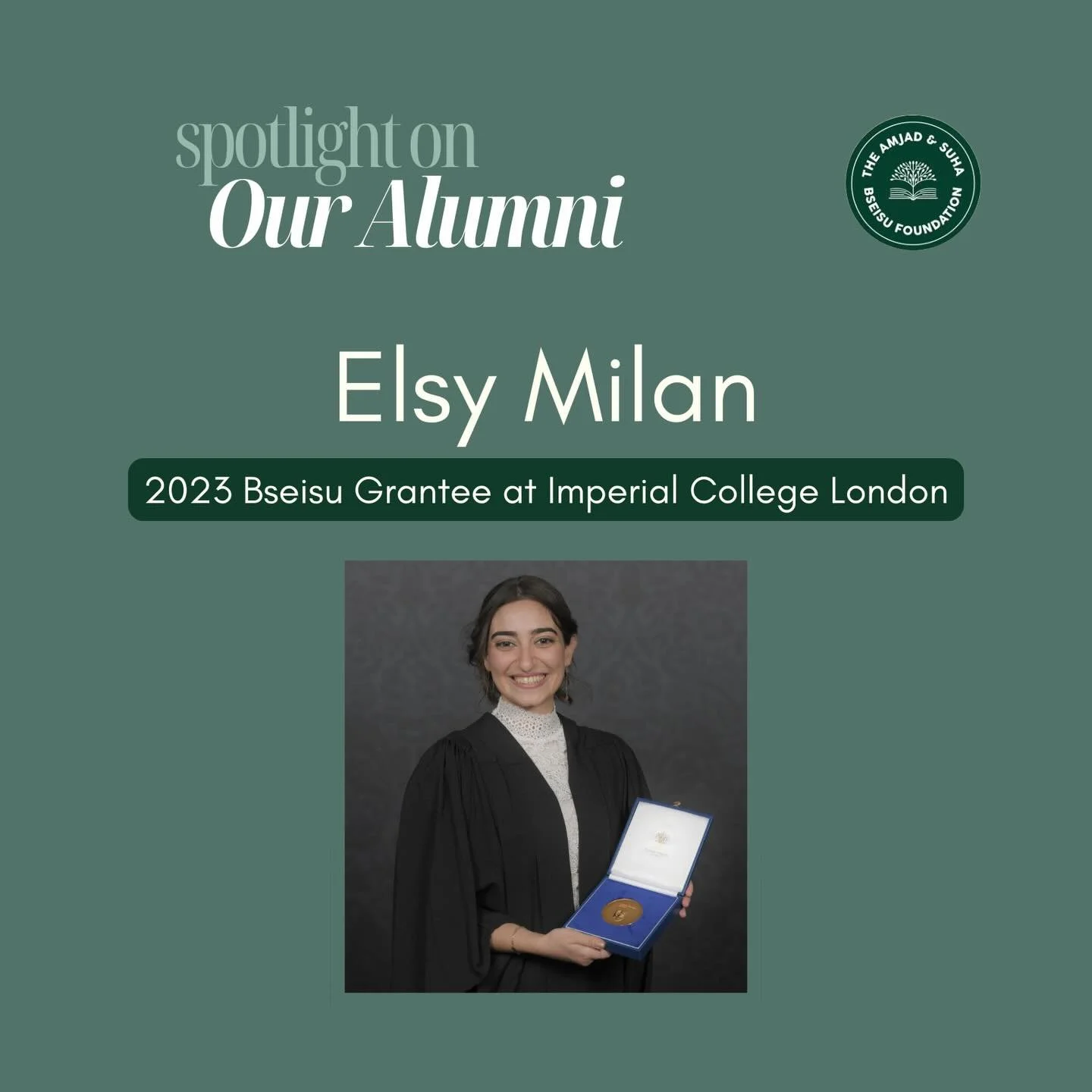 Elsy Milan is a 2023 Bseisu alumna Lebanon. She is now a PhD candidate at Imperial College London&rsquo;s Centre for Environmental Policy researching a novel policy framework for de-risking investment in carbon capture and Blue Hydrogen for decarboni