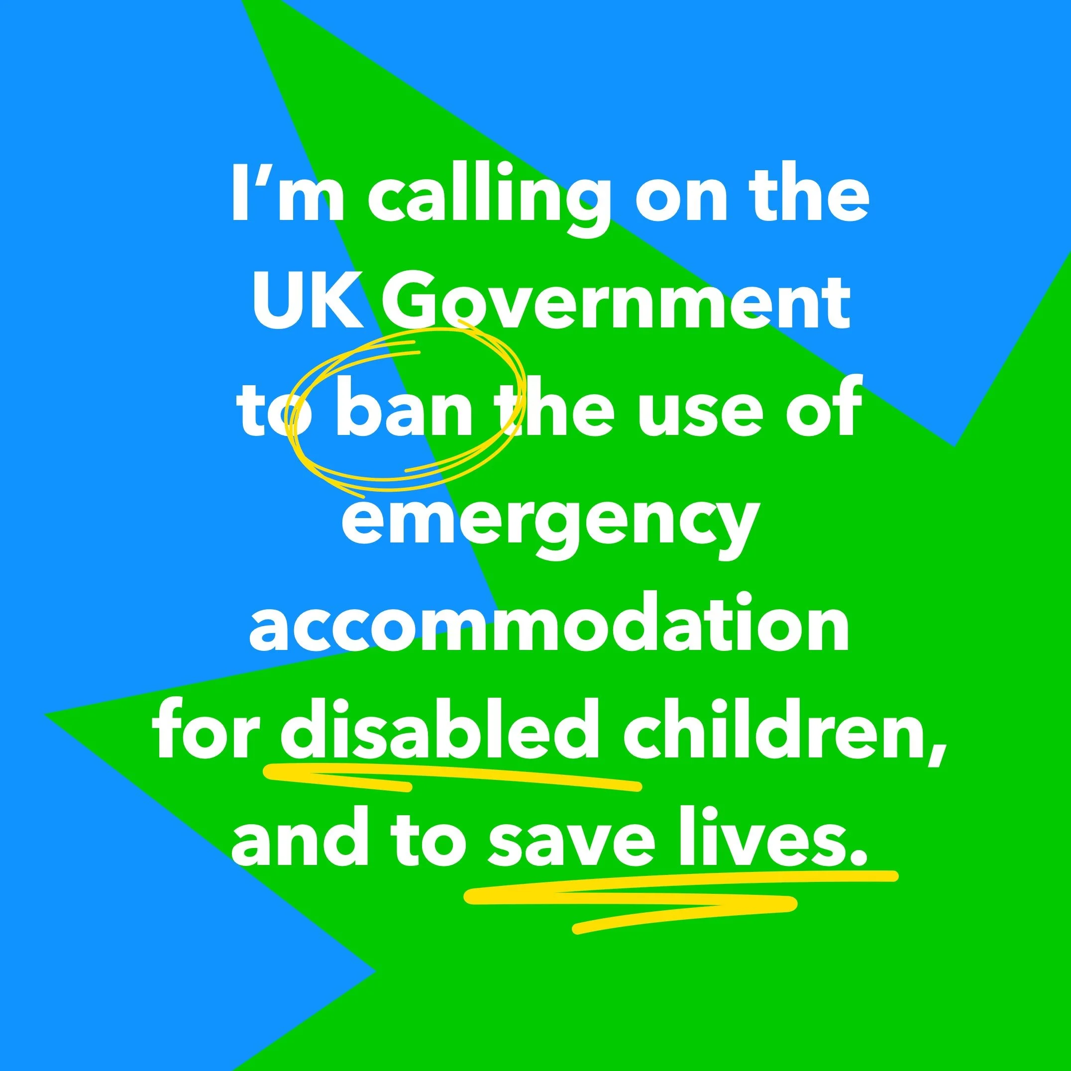 Proud to support the @safehomesfordisabledchildren campaign.

No disabled child should be living in emergency accommodation that is unsafe, inaccessible or unable to meet their needs.

A safe, accessible home is fundamental to a child's health, wellb