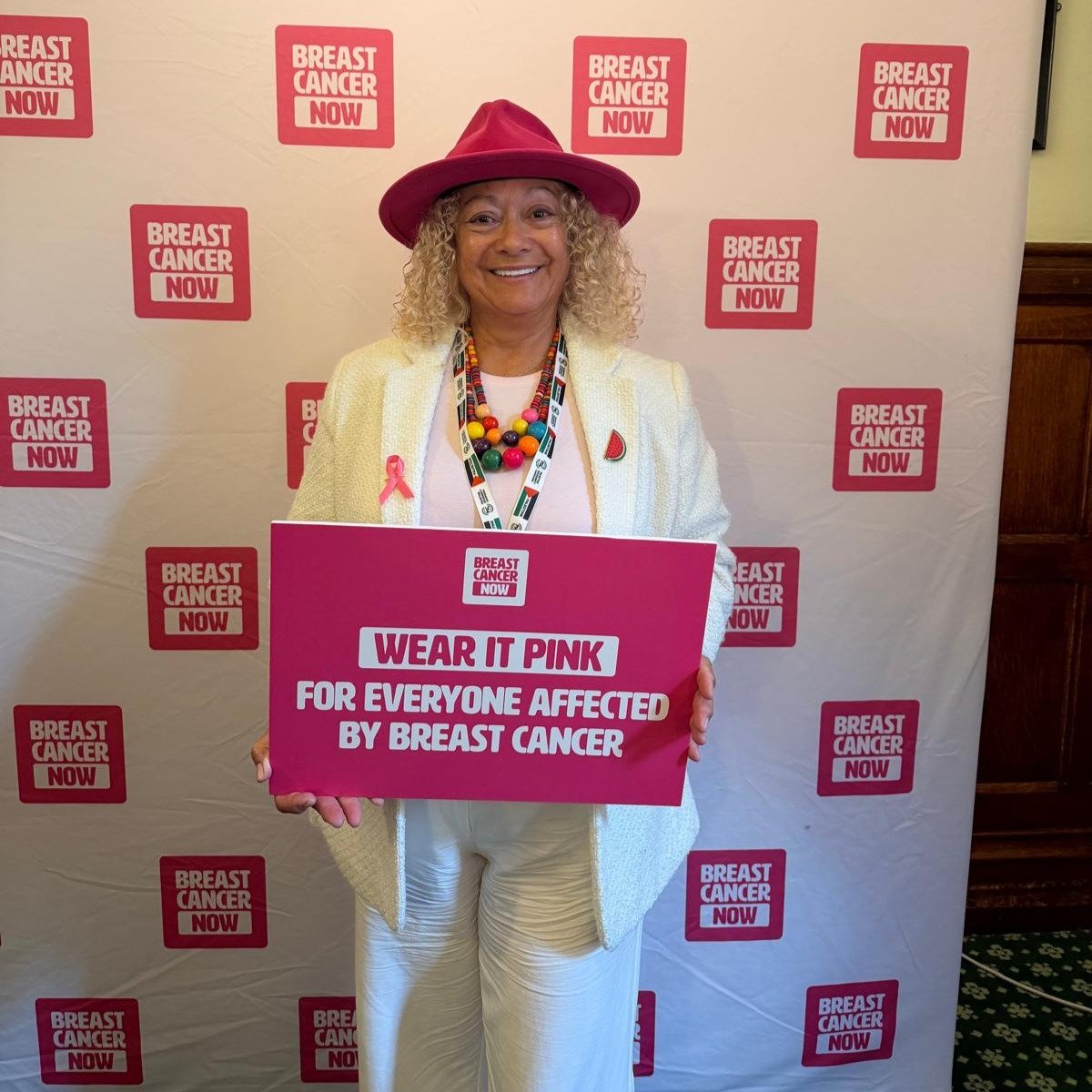 I&rsquo;m proud to support @breastcancernow's 'Wear It Pink' campaign.

Every year in the UK, 60,000 women and 450 men are diagnosed with breast cancer, and while 9 in 10 now survive for five years or more, it is still the biggest killer of working-a