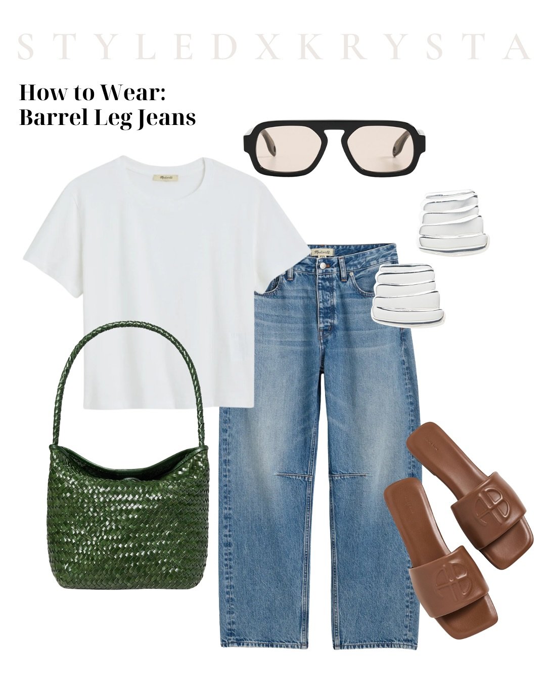 Barrel jeans 4 ways ❤️&zwj;🔥 Love the look of barrel jeans but not sure how to wear them? I love dressing them up and down- barrel jeans add such a fun level of dimension to any outfit!

Which is your favorite?

#barreljeans #stylejeans #ootd #ootn 
