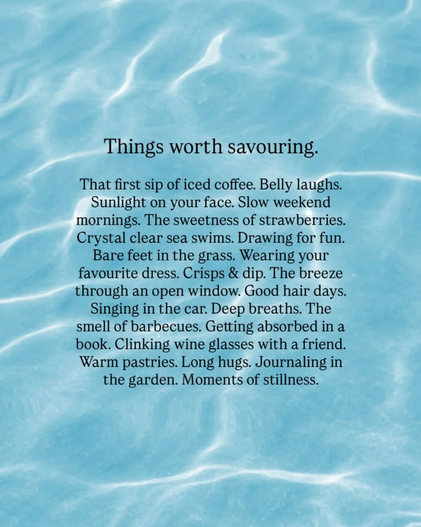 SAVOURING is our journaling theme for August in the membership. I&rsquo;m talking slowing down, being truly in the present moment and noticing the simple joys&hellip; something so many of us need a reminder of I think, in the summer months especially