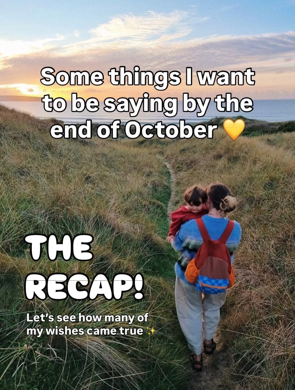 I&rsquo;m actually amazed looking back at this! 🥹 So satisfying to see how many came true. 

It&rsquo;s made me feel extra grateful for the month and has made me want to set more mini goals/wishes for November. Would you like me to share them again?