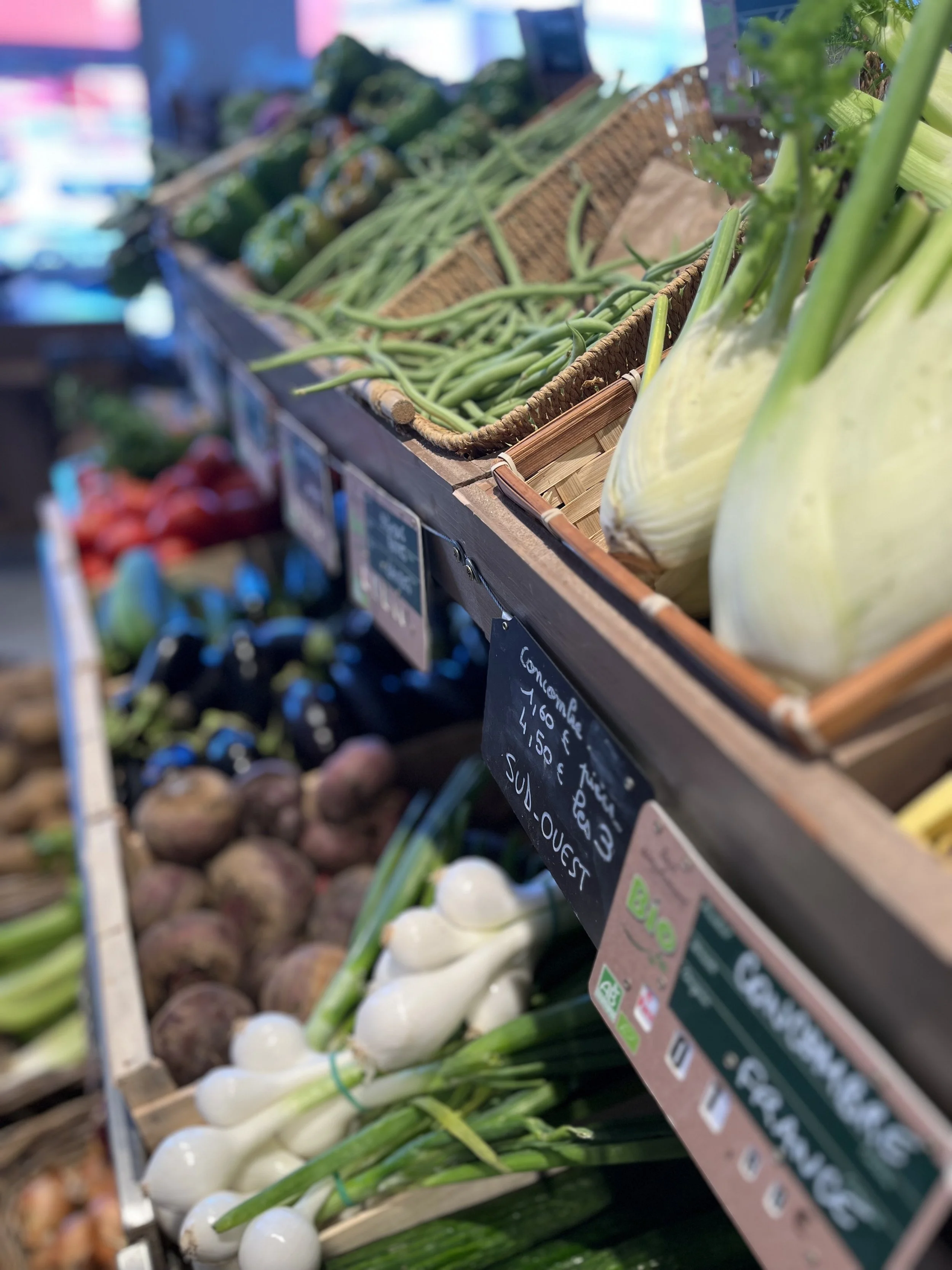 à l'épicier bio…