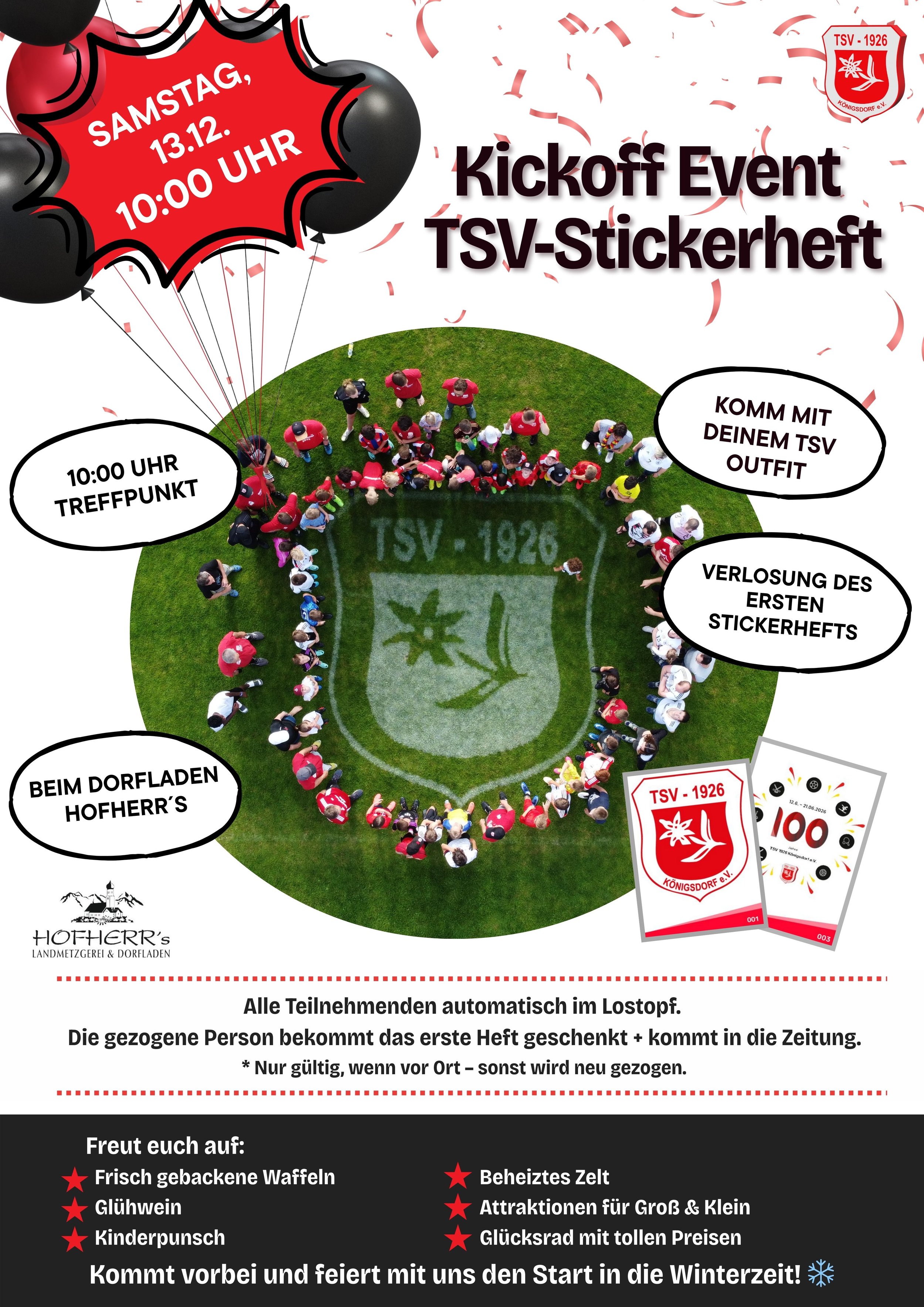 Kickoff Event TSV-Stickerheft
