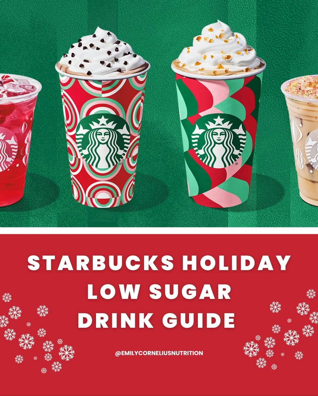 It&rsquo;s that time of year again ✨✨SAVE, SHARE, and TRY these holiday lower sugar drink revamps. 💕

But first, if you don&rsquo;t follow me and you like content like this make sure you hit the follow button! Everyone says I give away the best info