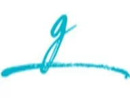 teal digital branded inital logo for glendalynn