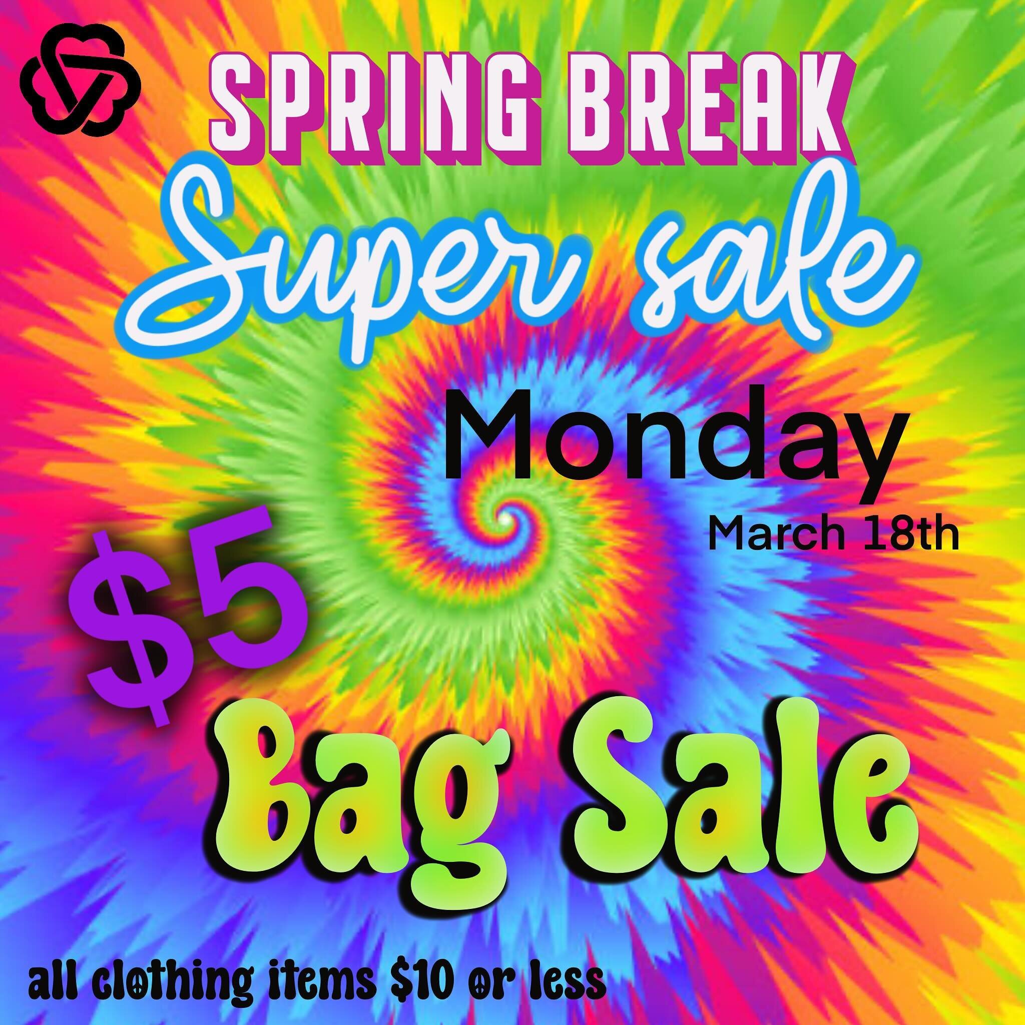 Come by our Muskogee &amp; Tahlequah locations for a $5 bag sale today only!! 

Stop by Wagoner for a $2 item sale!
