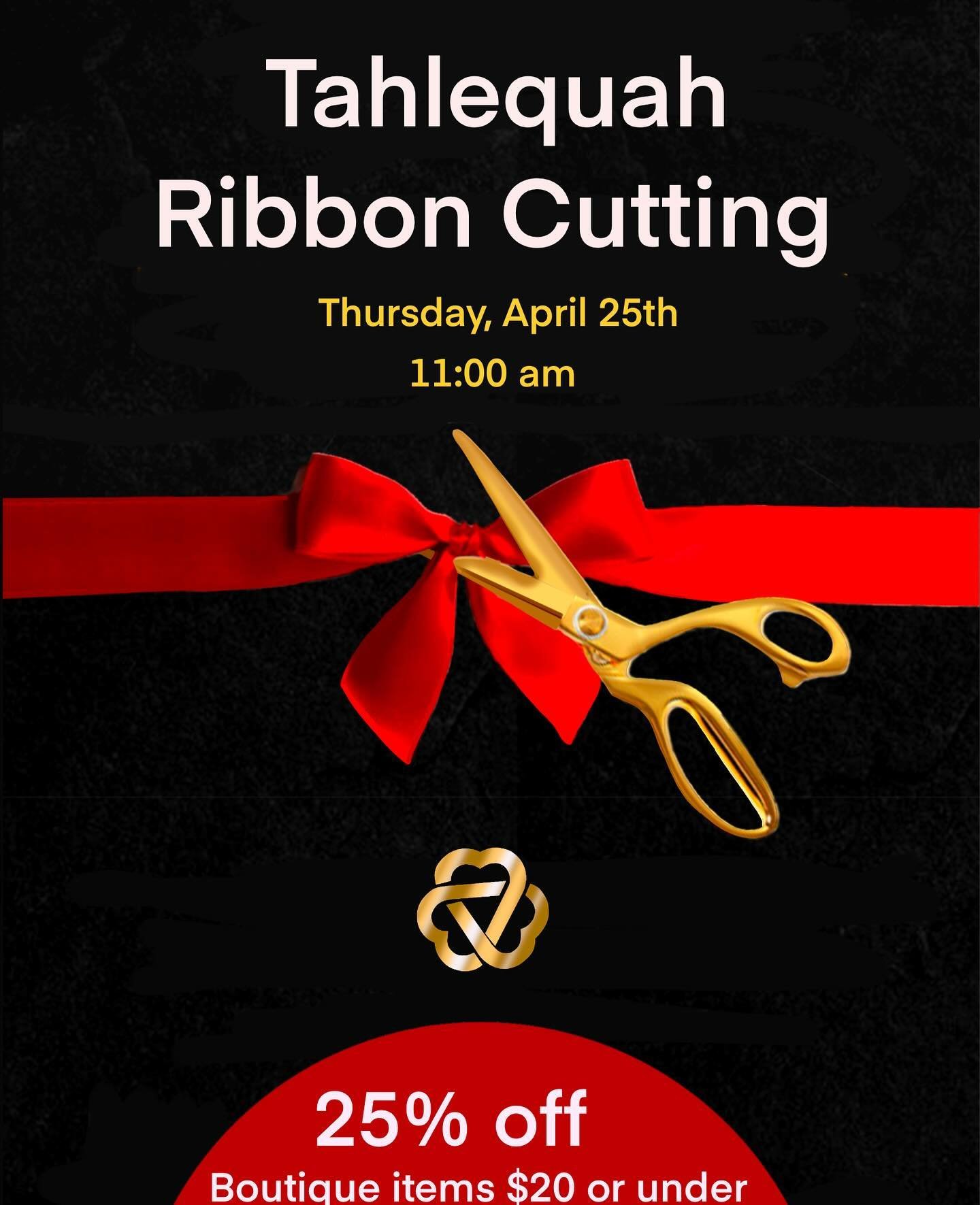 Come by and join us for our ribbon cutting ceremony with @tahlequahchamber today!