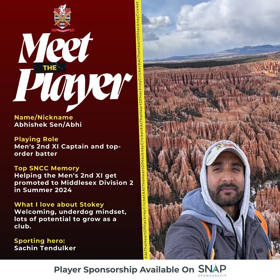 MEET THE PLAYER 🏏

Say hello to ABHISHEK SEN 🙌 2&rsquo;s Skip and one of the club&rsquo;s driving forces. 

You can sponsor Abhi this season and directly support both the player and the club.

👉 Sponsor here: https://www.snapsponsorship.com/opport