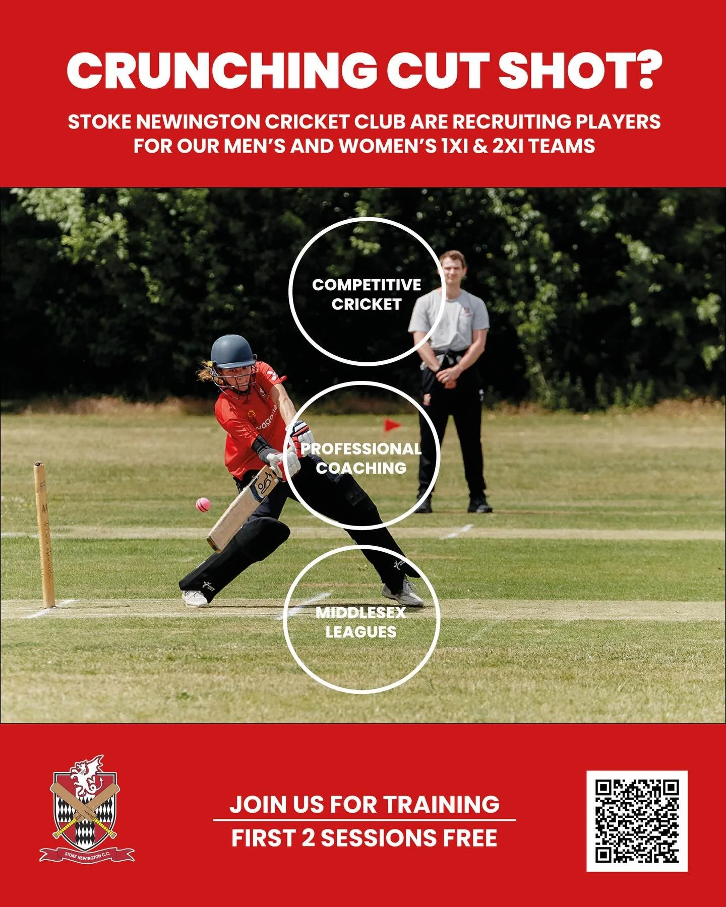 At the heart of Hackney cricket. Stoke Newington CC sets the standard for Middlesex cricket across East London.
Driven to be one of the most successful clubs in London.
Men&rsquo;s &amp; Women&rsquo;s 1XI and 2XI recruiting. High standards, serious i