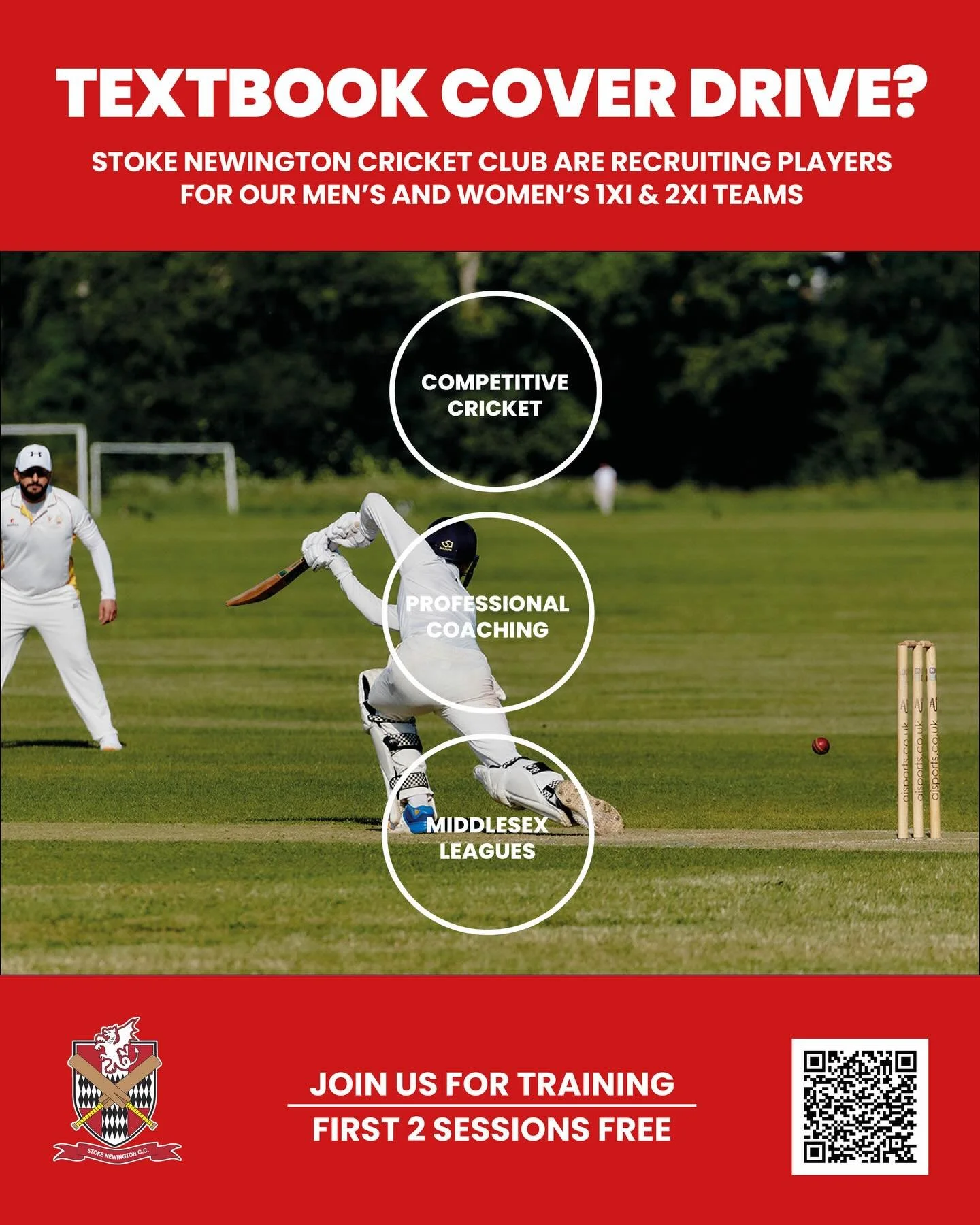 At the heart of Hackney cricket. Stoke Newington CC sets the standard for Middlesex cricket across East London.
Driven to be one of the most successful clubs in London.
Men&rsquo;s &amp; Women&rsquo;s 1XI and 2XI recruiting. High standards, serious i