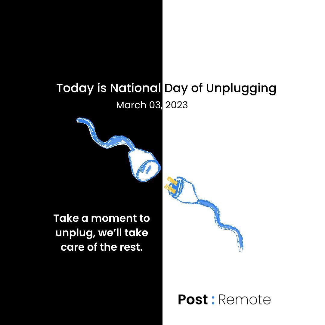 We know you&rsquo;re busy but take a moment to unplug. Value your mind the way you value your work. We&rsquo;ll be here. 
 

#postremote #postproduction #remotecollaboration #postproduction #remoteproduction #cloud #videoediting  #remotework #protool