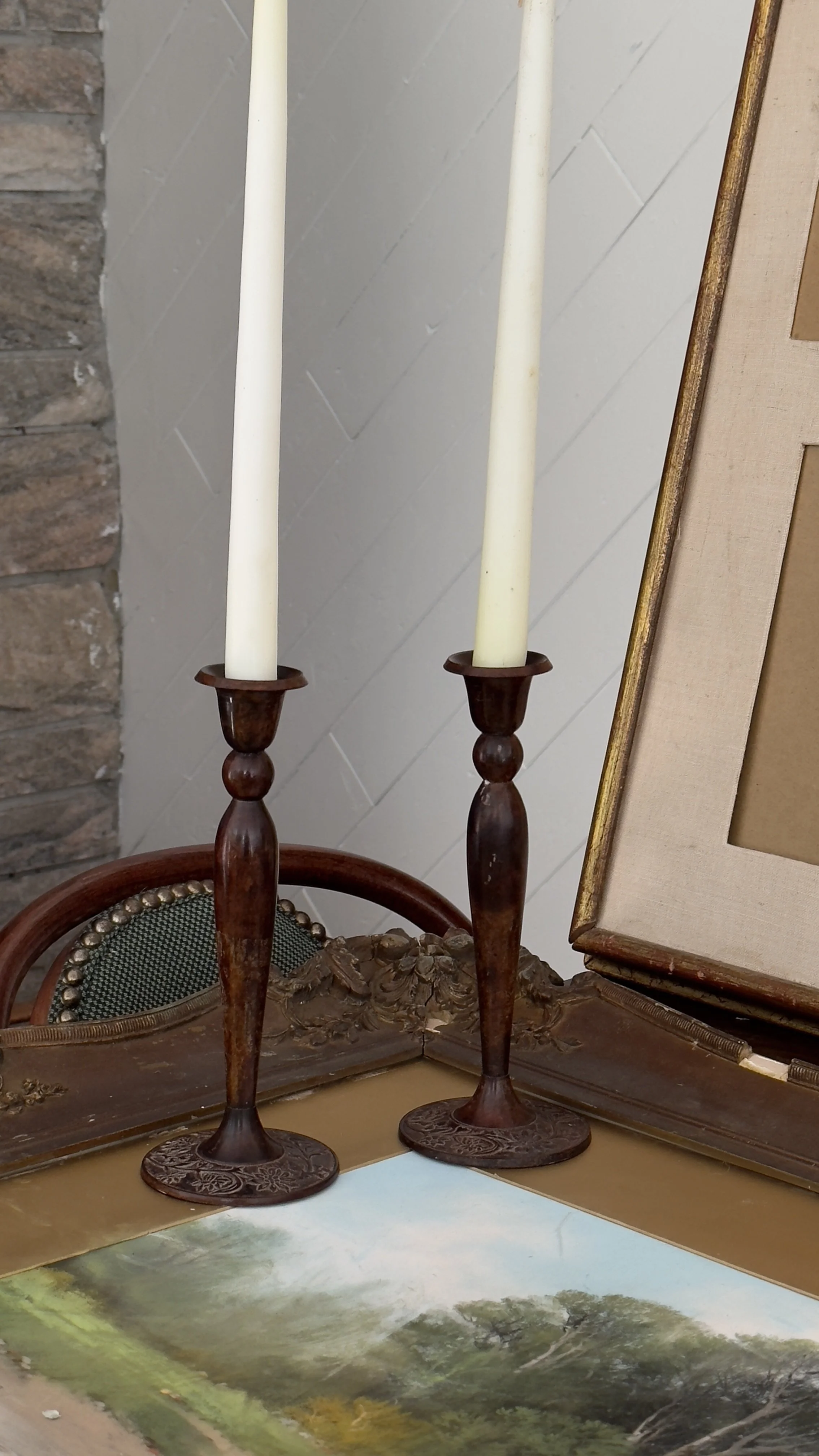 Carved Candle Holders