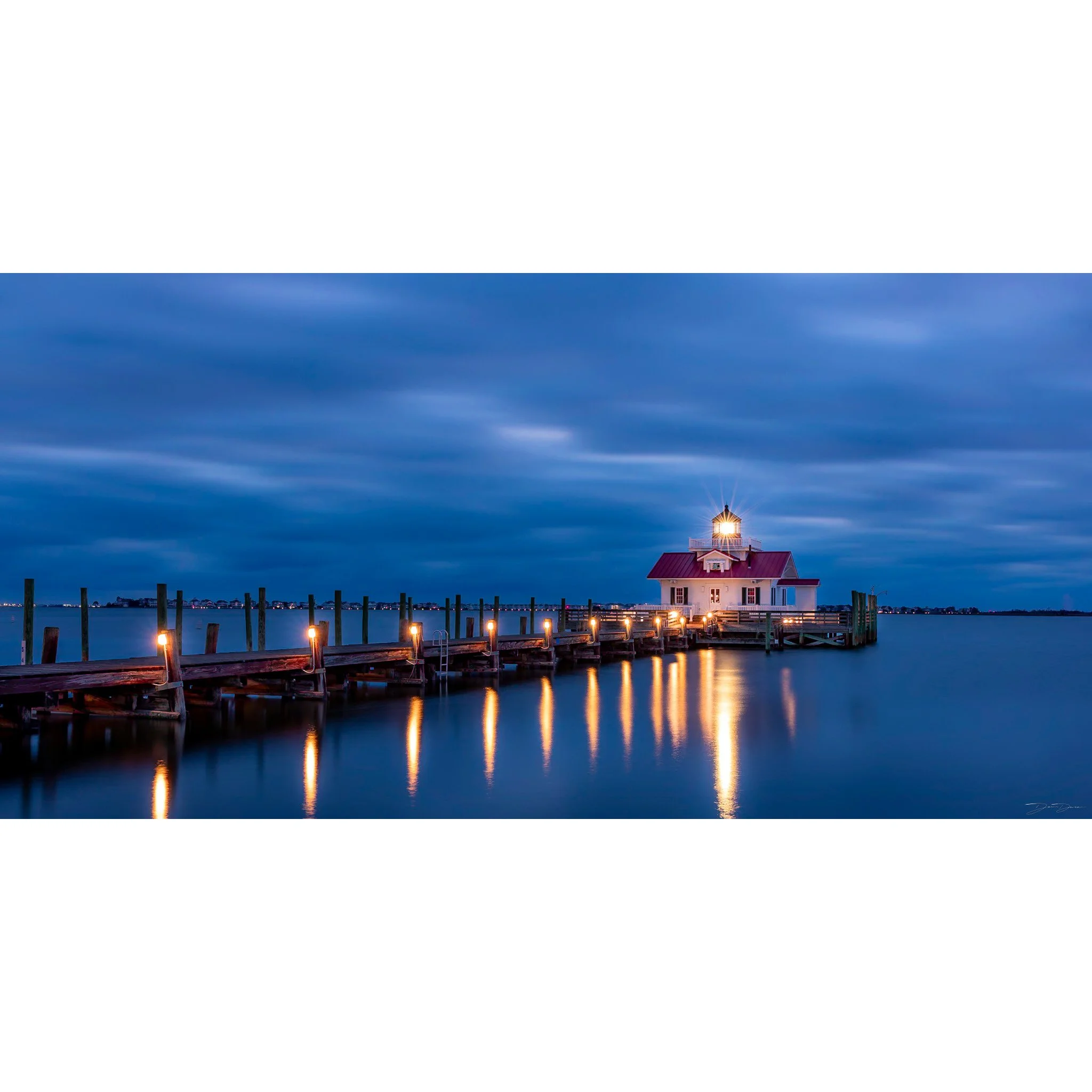 Morning at the Roanoke Marshes Lighthouse Panorama Square.jpg