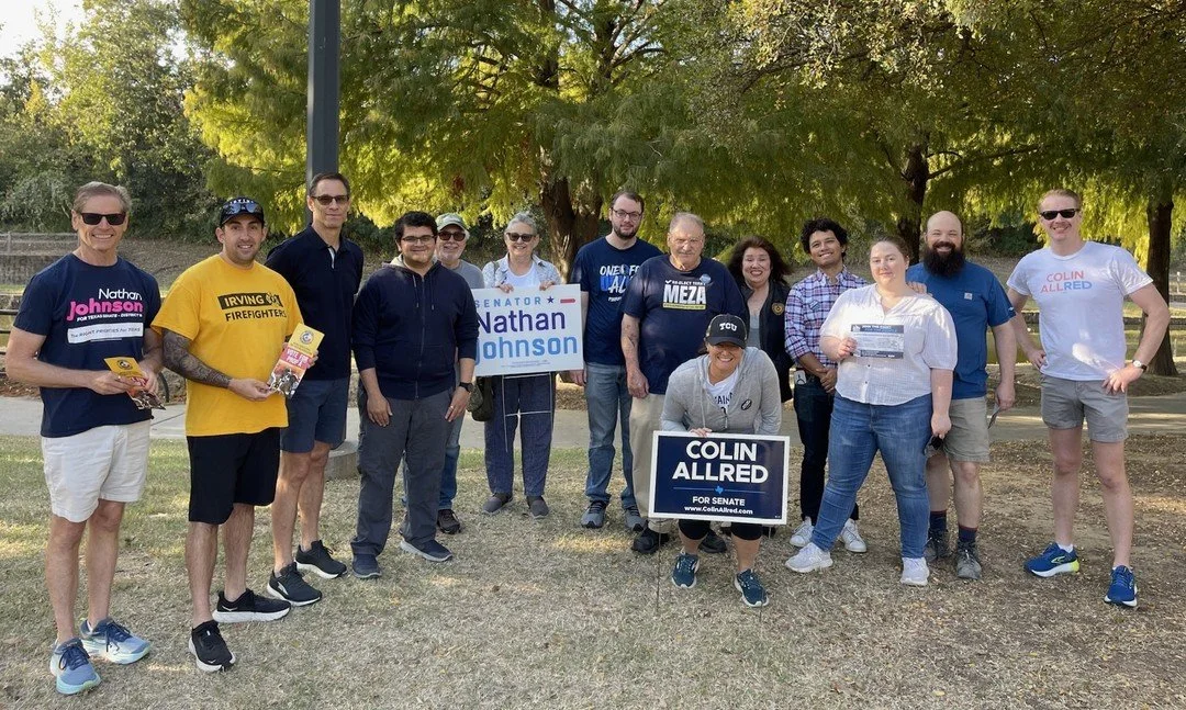 Thank you to our Irving Democrats and @StonewallDallasDems for joining us to knock on doors and rally the community. TXLege #SD16 #DallasCountyVotes