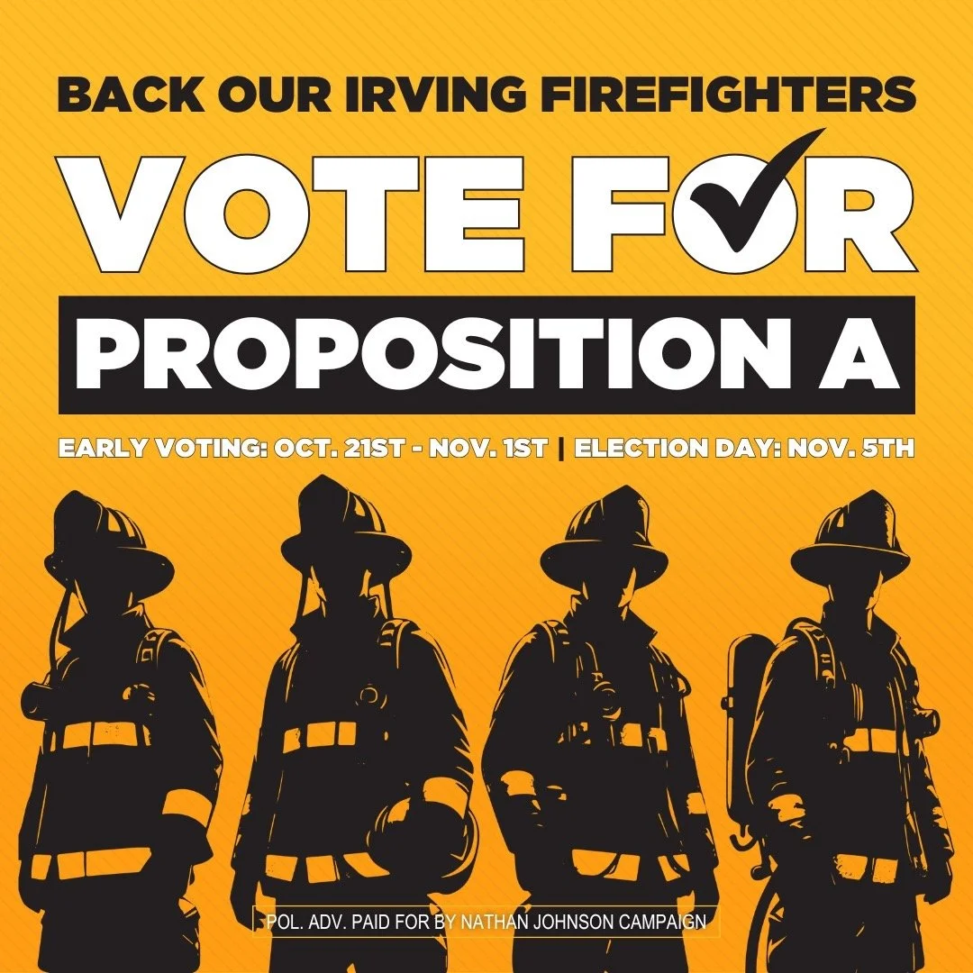 Our @IrvingFirefighters have always had our backs. Now is our time to have theirs by ensuring they have the bargaining power they need to negotiate better wages, benefits, working conditions, and safety standards.

Irving, do your thing &mdash; Vote 