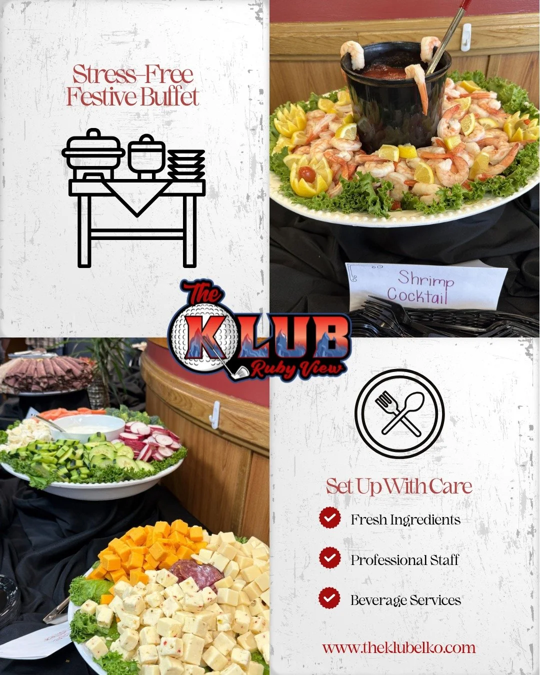 Planning an event doesn&rsquo;t have to be stressful.  Let Klub Ruby View handle the food with our full-service catering. From elegant displays to fresh ingredients and friendly staff, we take care of every detail so you can relax and enjoy the occas