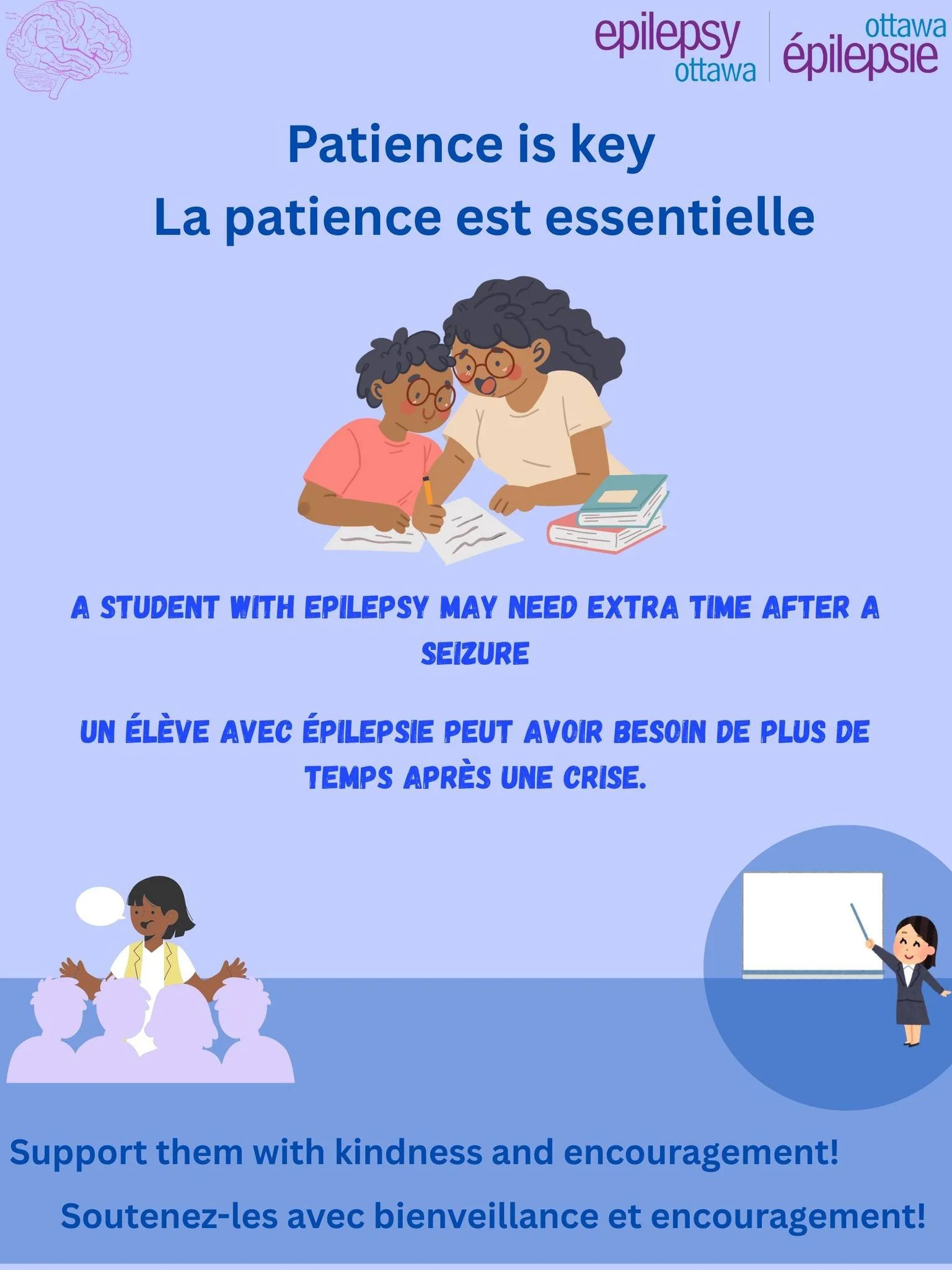Patience opens the door to learning and growth for students with epilepsy #epilepsysupport #epilepsy #educationforeveryone #EducationPourTous #epilepsysupport #education #education #EpilepsyOttawa #patienceatschool
