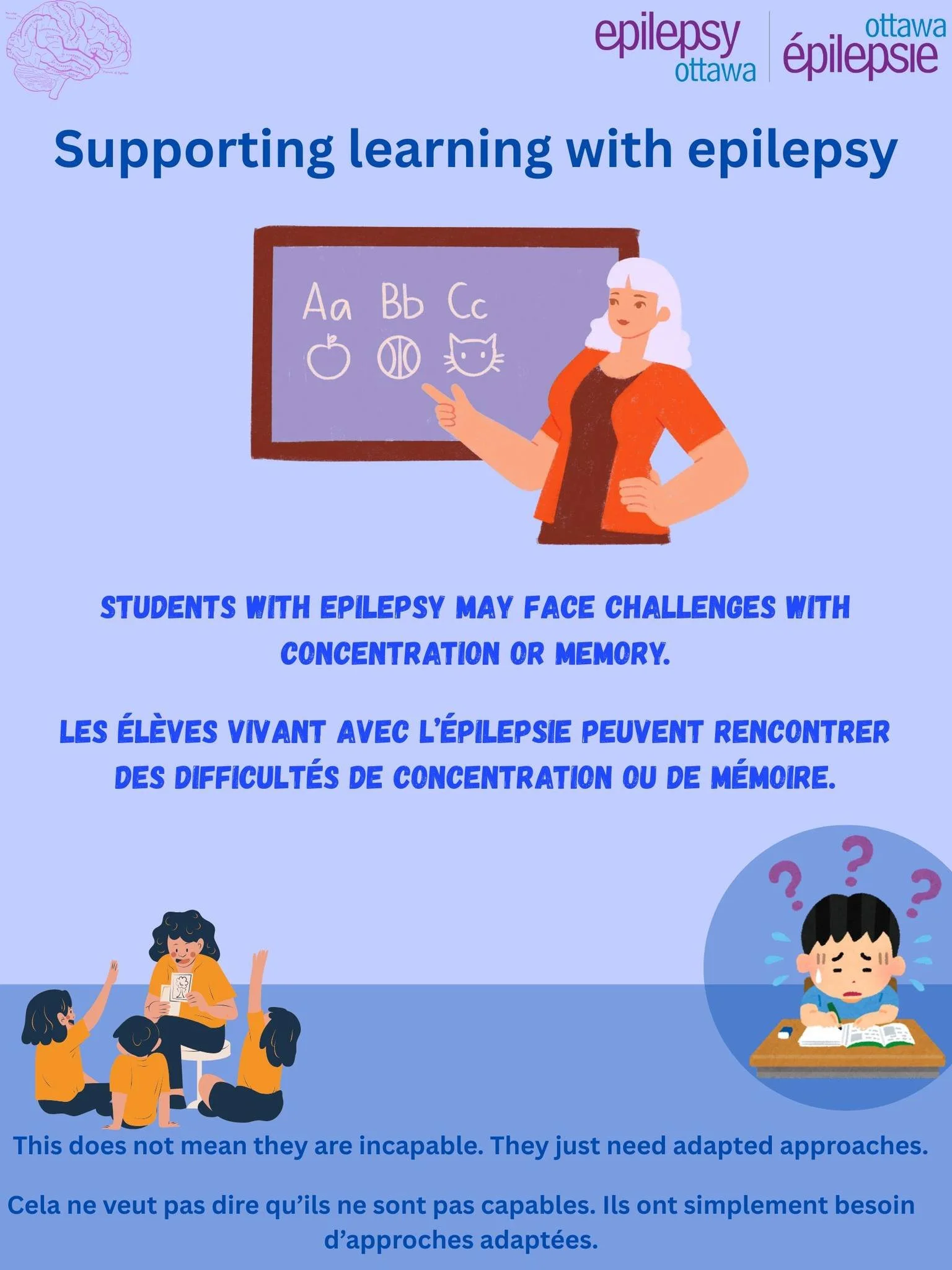 Supporting learning with epilepsy means adapting, encouraging, and believing in every student&rsquo;s potential.

#patienceatschool #epilepsysupport #EpilepsyOttawa #education #epilepsy #educationforeveryone #EducationPourTous