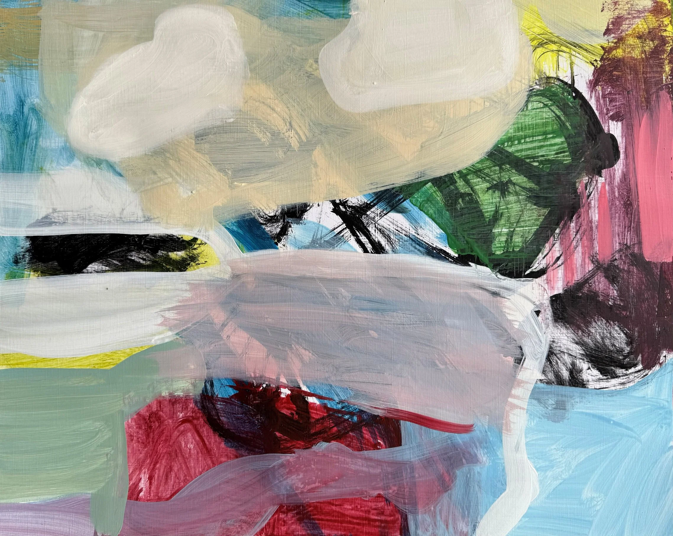Flounce 40x50cm Acrylic on paper