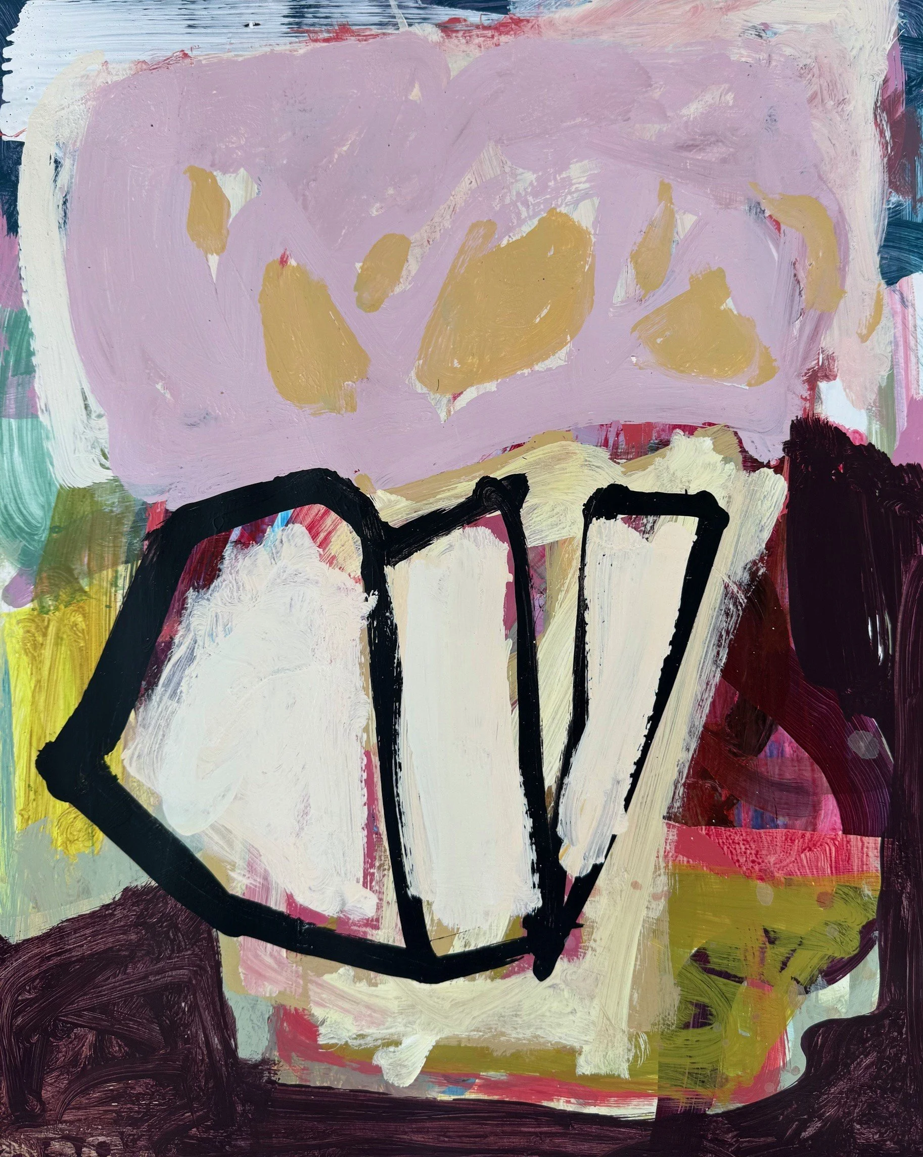 Fanfare 50x40cm Acrylic on paper 2025